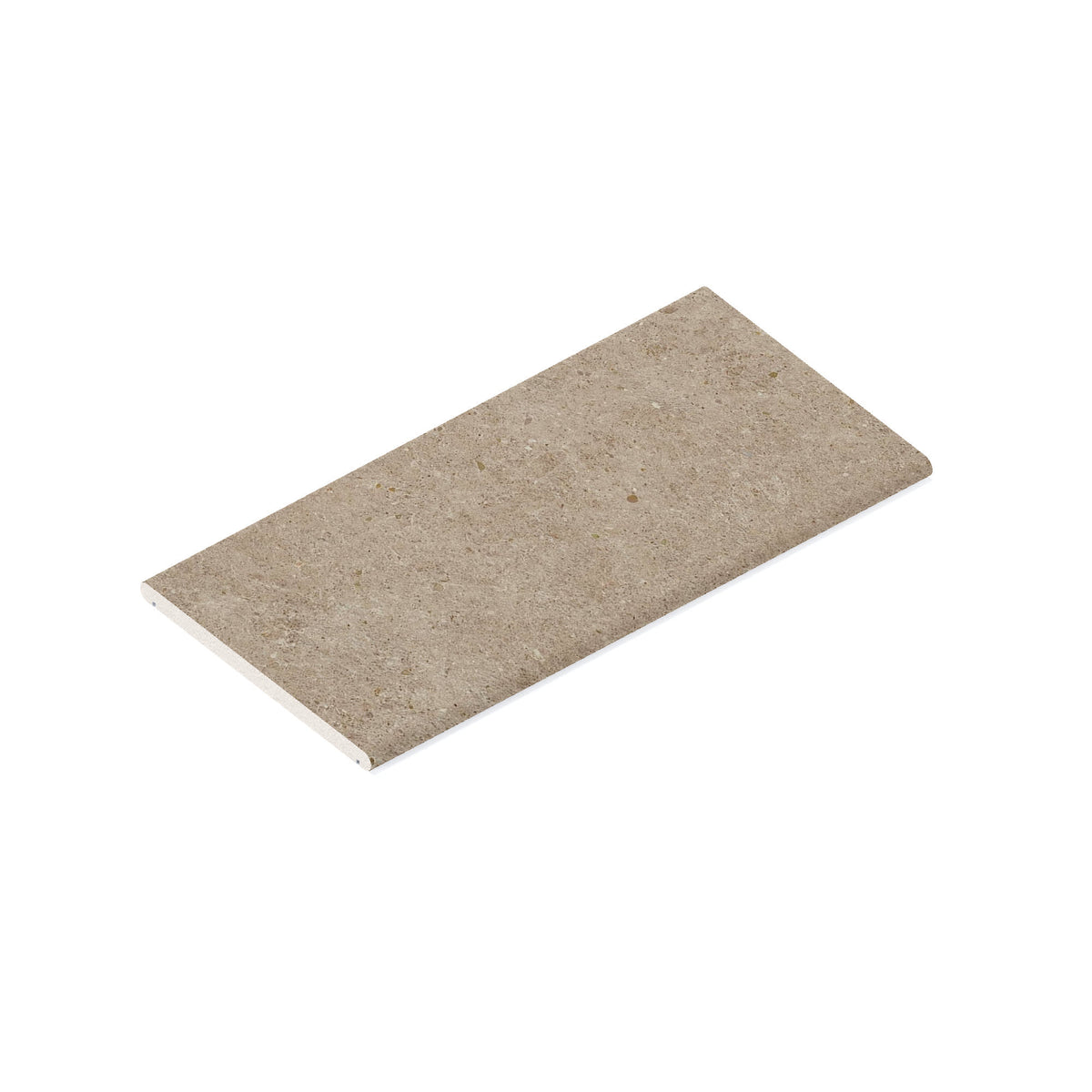 Couvertine effet Pierre Calcaire Grège 60x30x2 cm Bord 1/2 Rond Double Larmier Domella