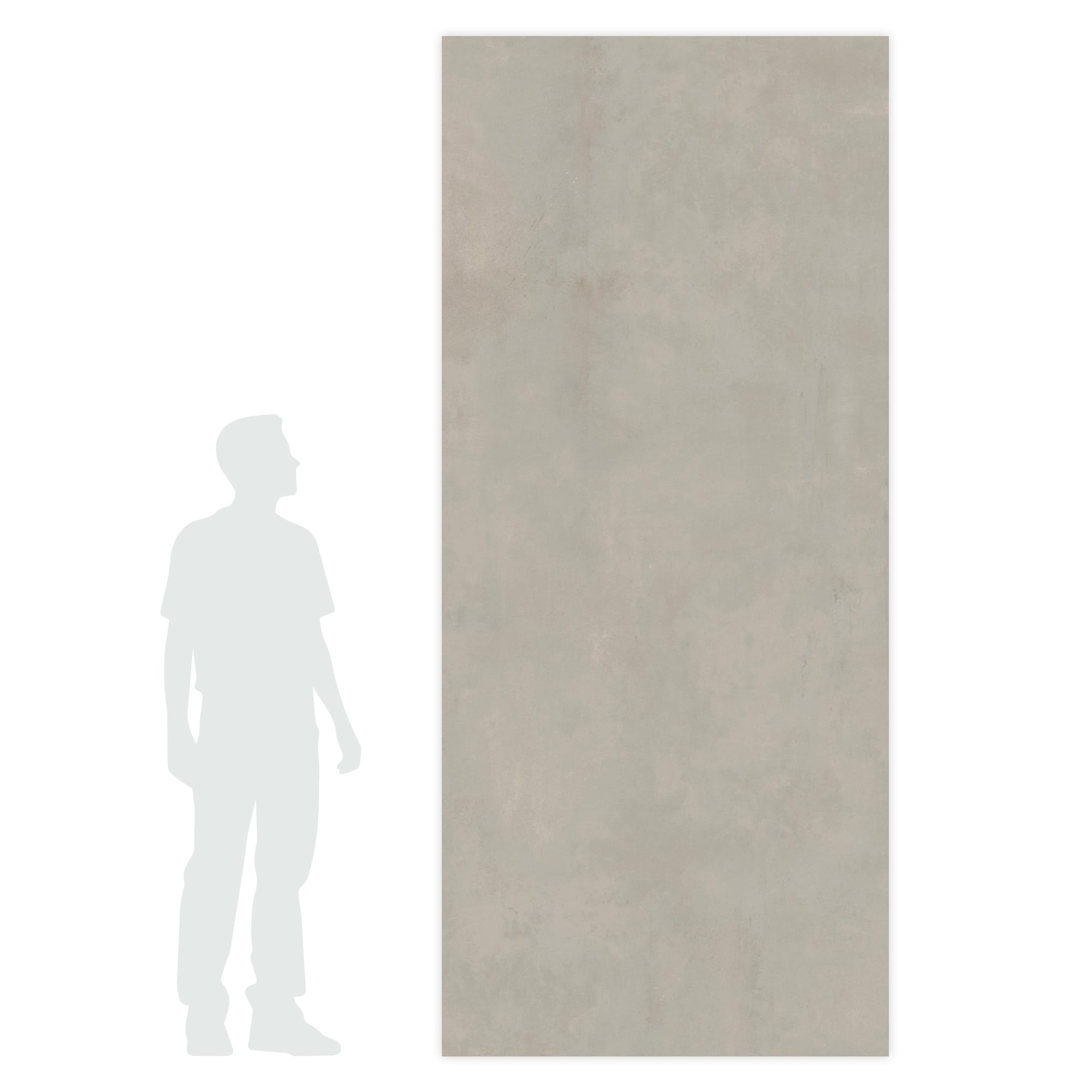 Carrelage effet Béton Gris Brume 278x120x0,6 cm Mat Gravino - Mur intérieur