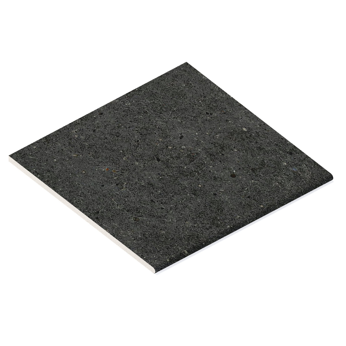 Margelle de piscine effet Pierre Calcaire Gris Carbone 60x60x2 cm Bord 1/2 Rond Domella