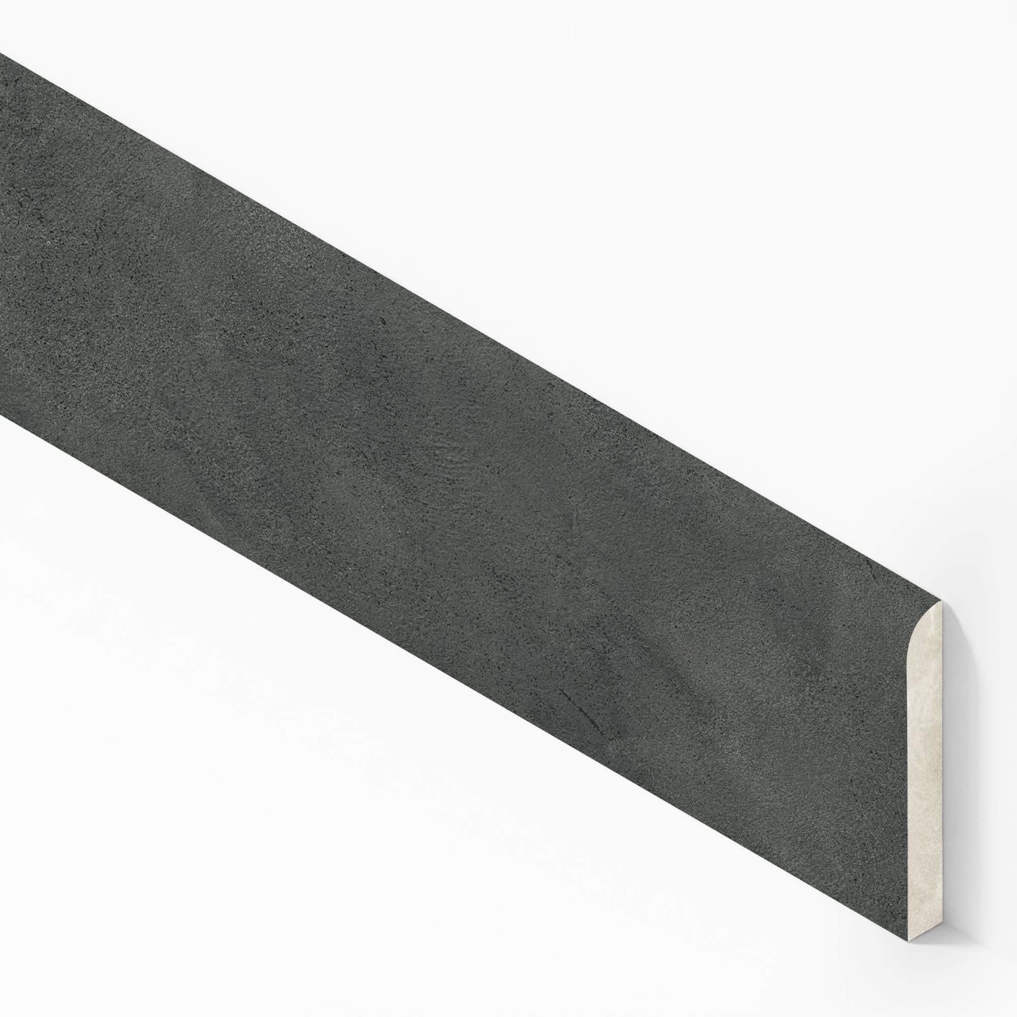 Plinthe carrelage effet Béton Gris Charbon 80x7,2 cm Mat Stavira
