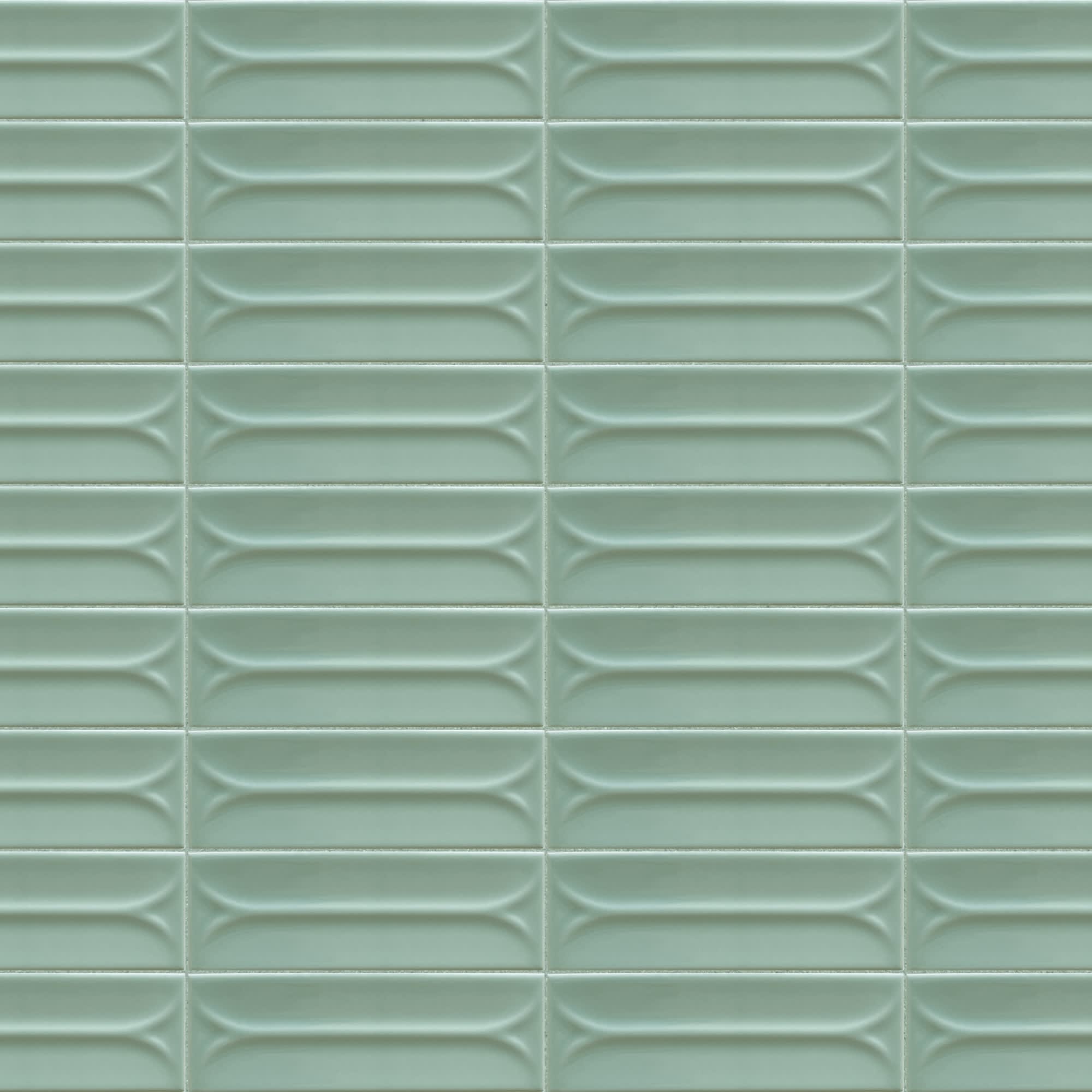 Carrelage 3D Vert 14,6x4,8x0,8 cm Mireno - Mur intérieur