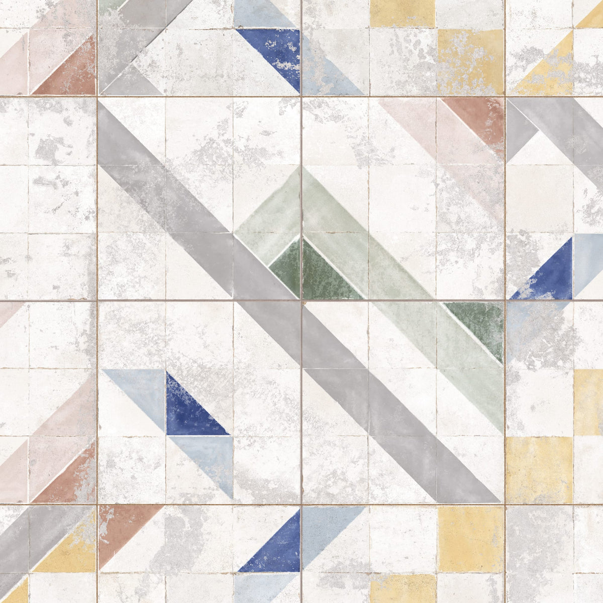 Carrelage Vintage Multicolore 45,2x45,2x0,95 cm Lorena - Sol et mur intérieur