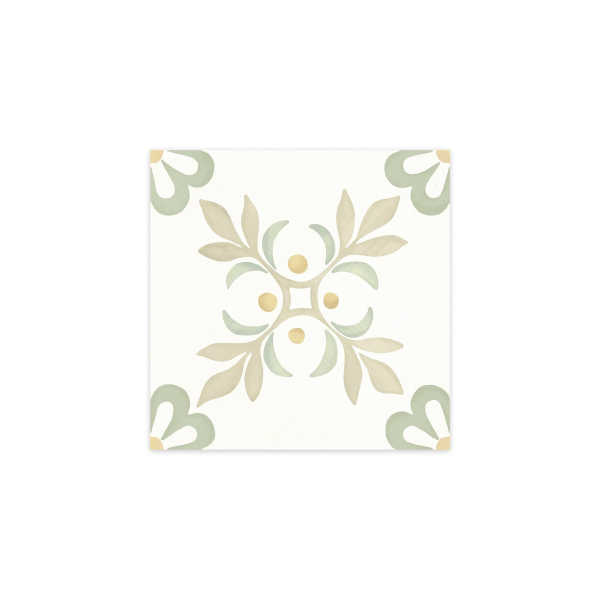 Carrelage effet Carreau ciment Roselis Vert 22,3x22,3x0,9 cm Levior - Sol et mur intérieur