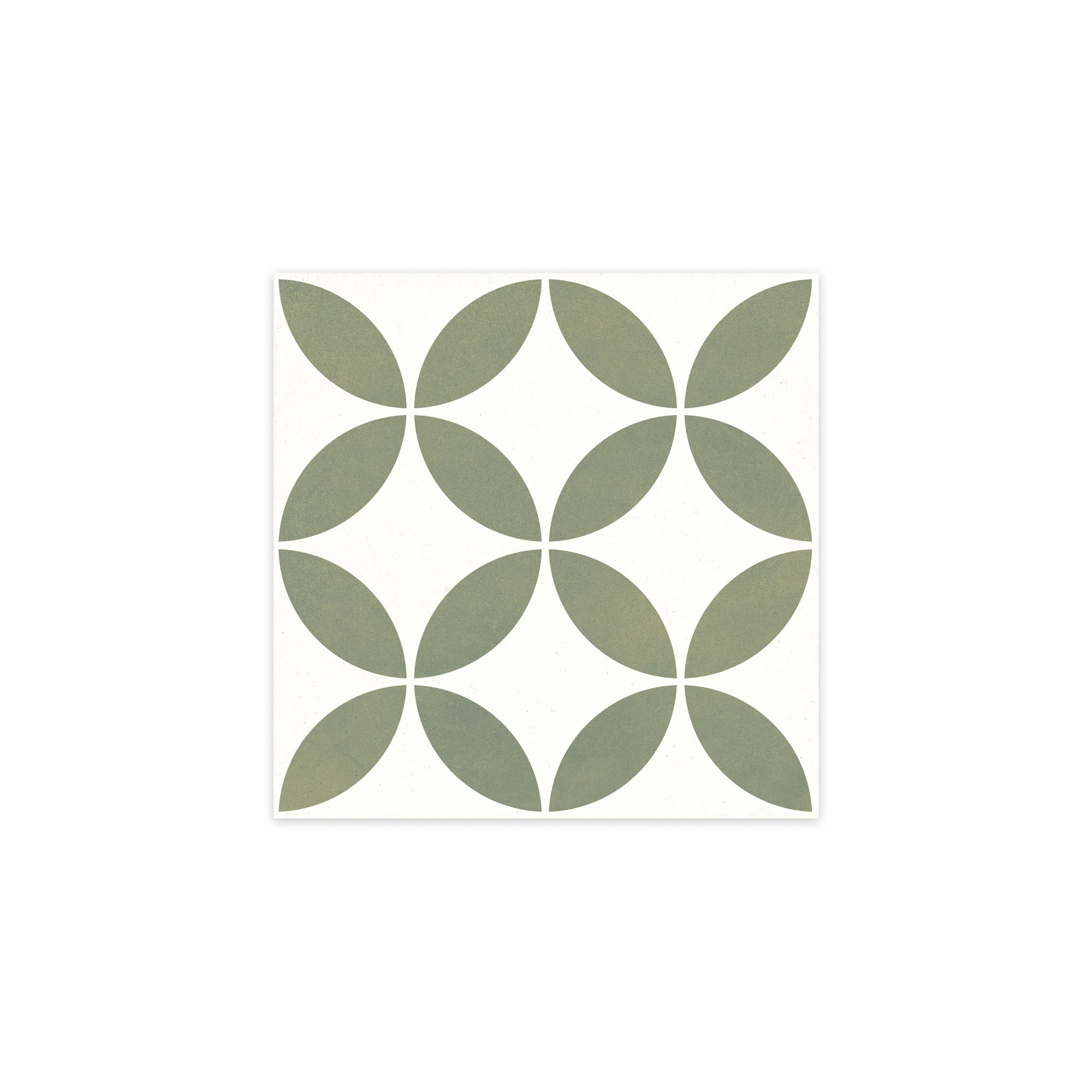 Carrelage effet Carreau ciment Axerio Vert 22,3x22,3x0,9 cm Savero - Sol et mur intérieur
