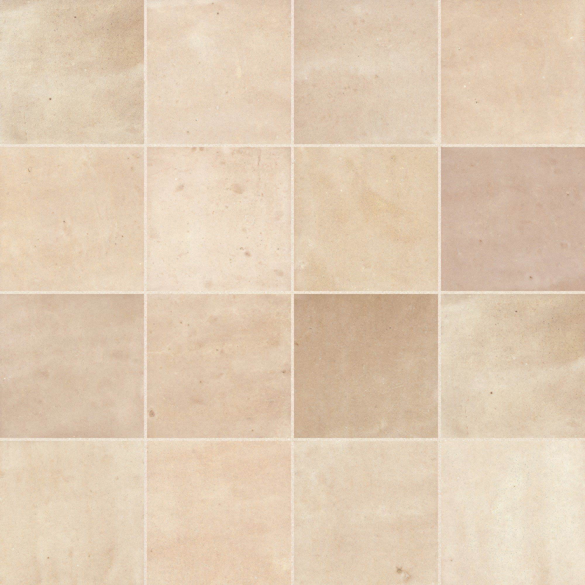 Carrelage effet Zellige Beige Sable 10,7x10,7x0,9 cm Velmio - Mur intérieur