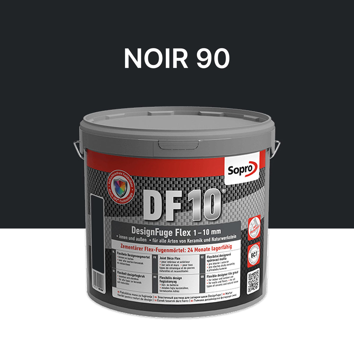 Joint carrelage salle de bains - 1 à 10 mm - Noir 90 - Sopro DF 10 - 5 kg