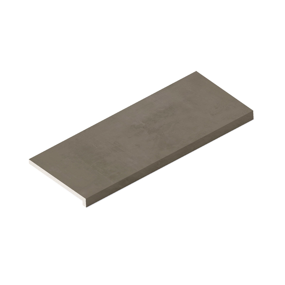 Margelle de piscine effet Béton Gris Terre 80x33x2 cm Bord Droit avec retombée Vetrano