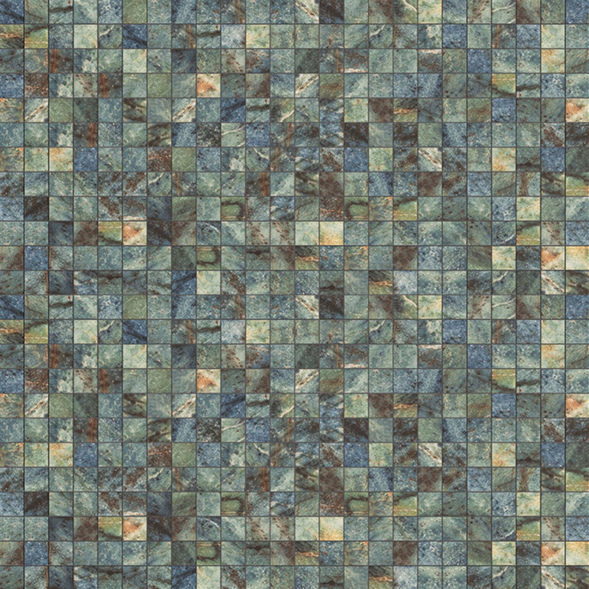 Mosaïque Piscine effet Pierre de Bali Bleu 4,9x4,9 cm 31,3x31,3x0,9 cm Bahamas
