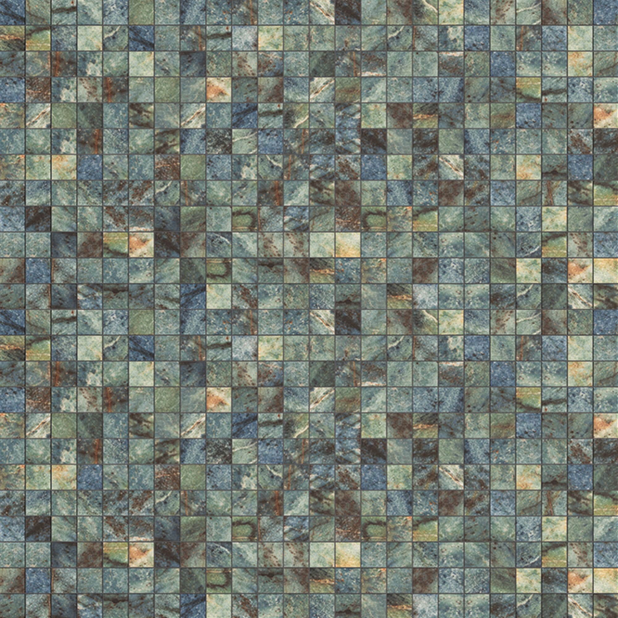 Mosaïque Piscine effet Pierre de Bali Bleu 4,9x4,9 cm 31,3x31,3x0,9 cm Bahamas