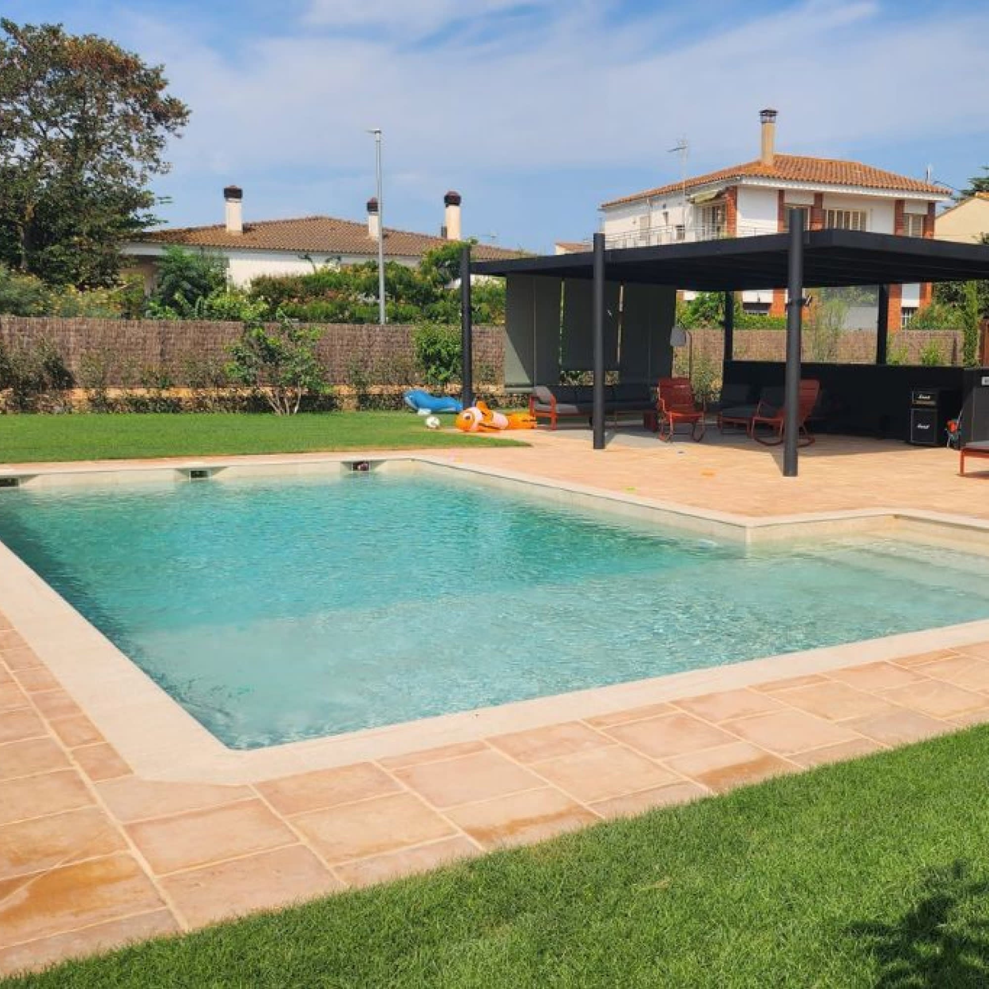 Carrelage Piscine effet Pierre Beige 62,6x31x0,9 cm Bonifacio