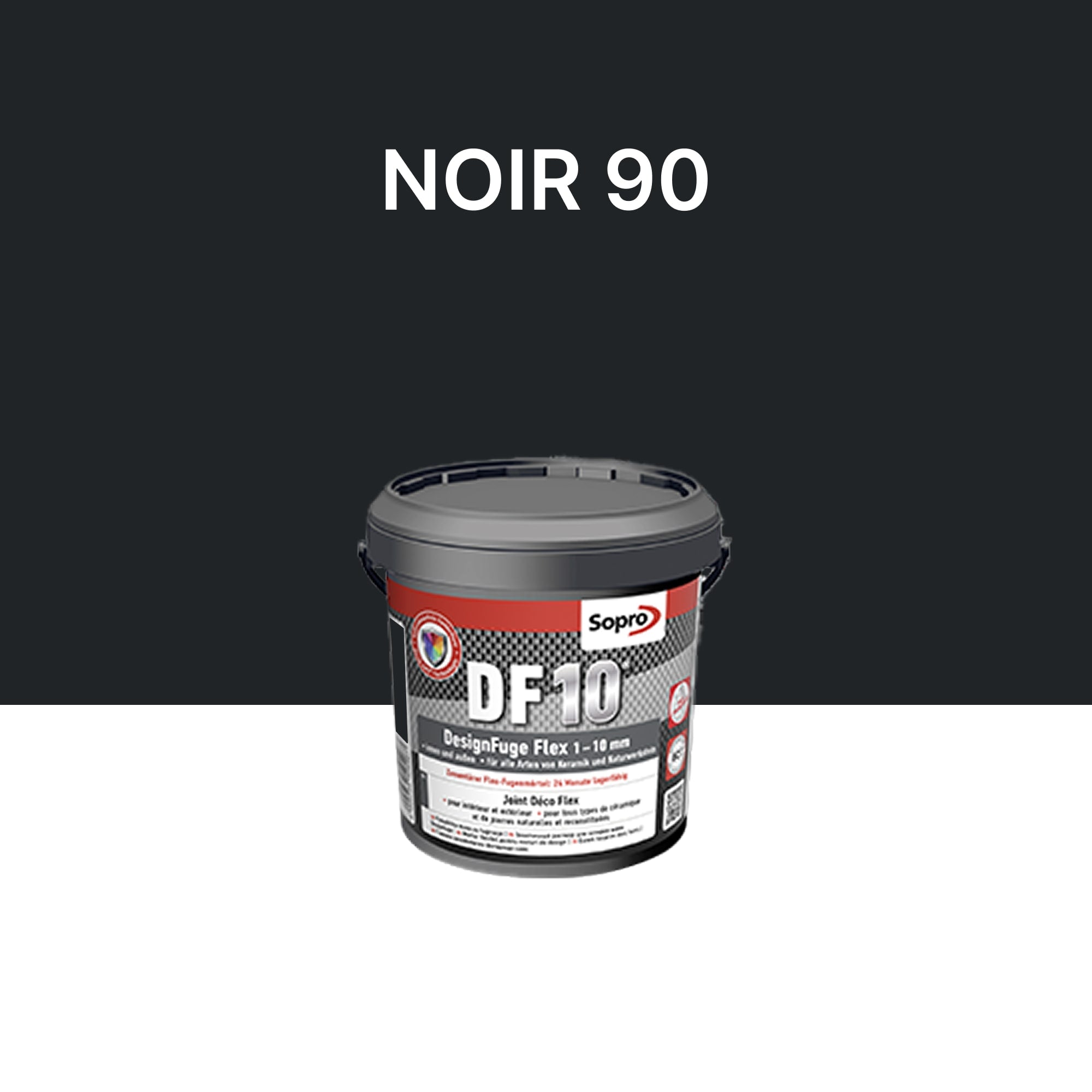Joint carrelage salle de bains - 1 à 10 mm - Noir 90 - Sopro DF 10 -  1 kg