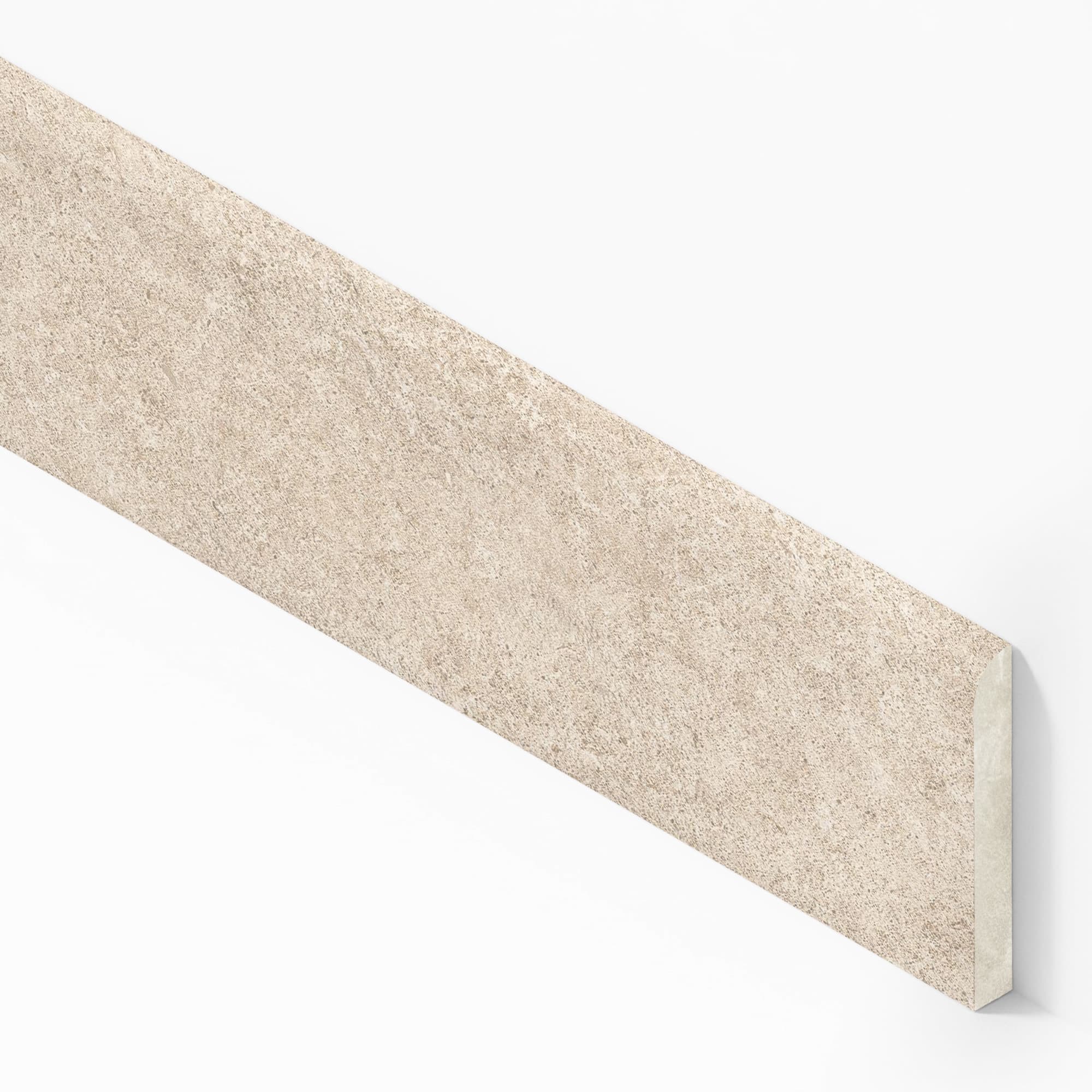 Plinthe carrelage effet Pierre Calcaire Beige Ivoire 80x7,2 cm Mat Domella