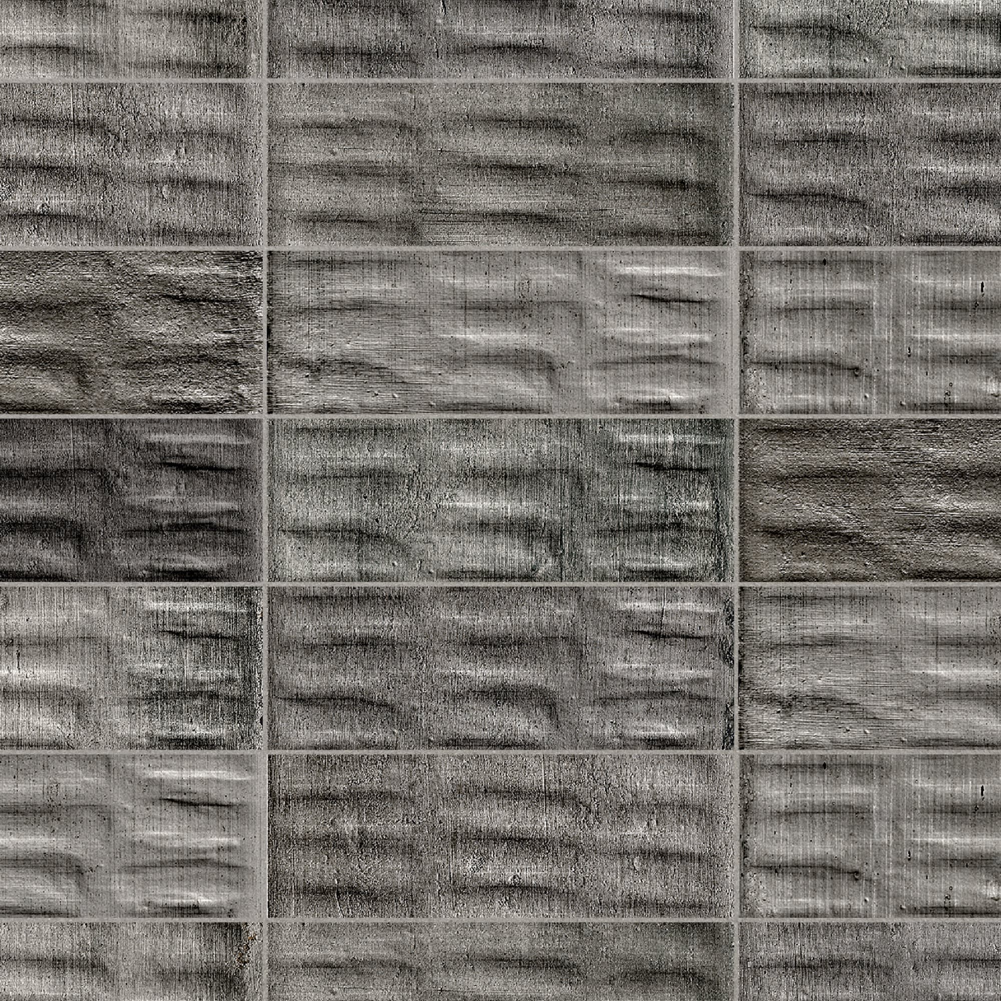 Carrelage effet Zellige 3D Gris Anthracite Seed 24,6x6x0,85 cm Azurel - Sol et mur intérieur