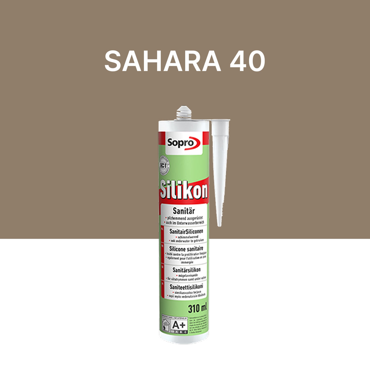 Mastic silicone spécial piscine - Sahara 40 - 310 ml