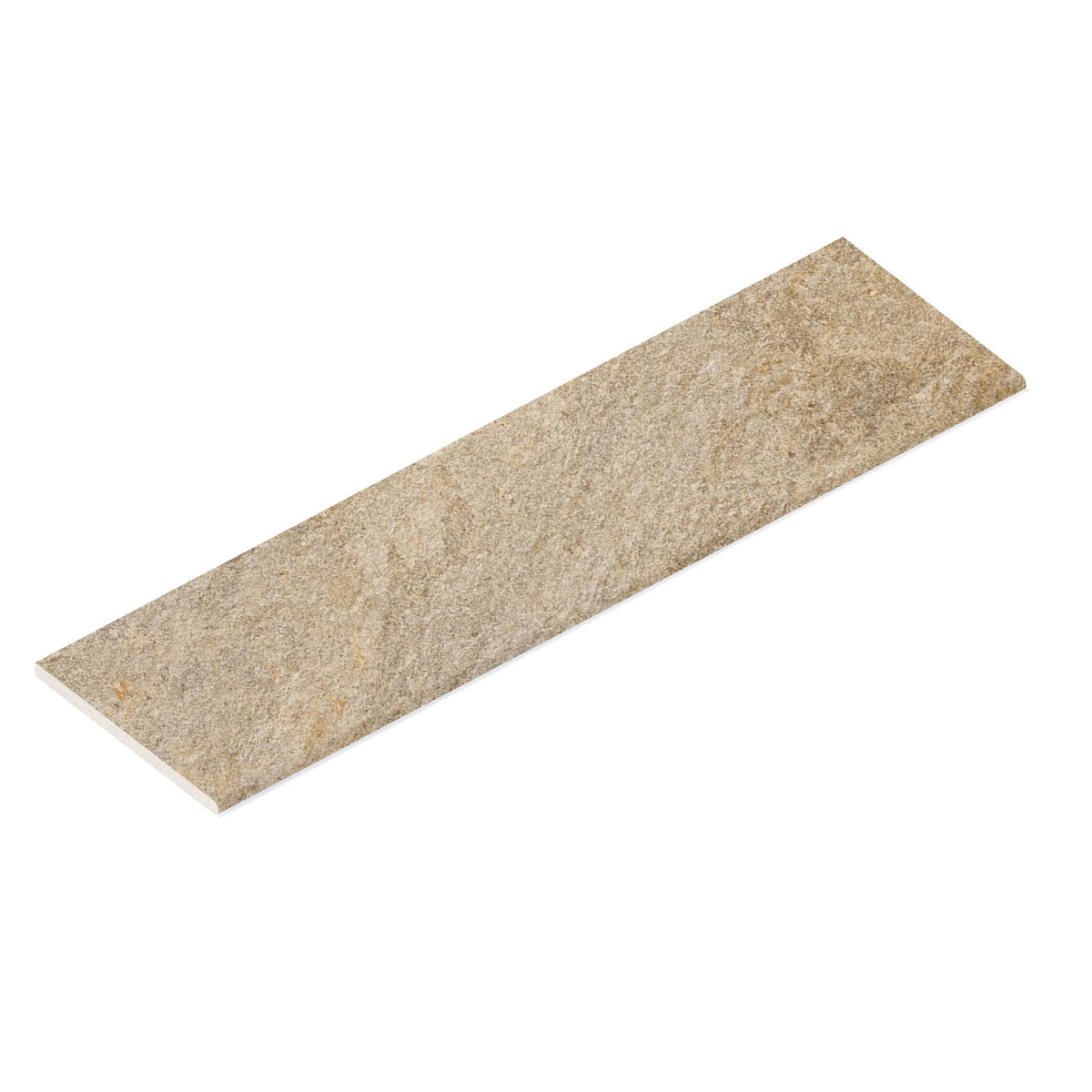 Margelle de piscine effet Pierre Quartzite Beige Doré 120x33x2 cm Bord 1/2 Rond Salvero