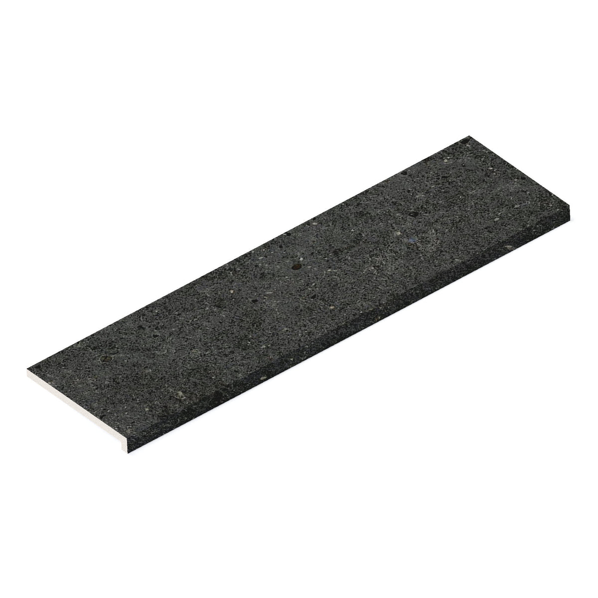 Margelle de piscine effet Pierre Calcaire Gris Carbone 120x33x2 cm Bord Droit avec retombée Domella