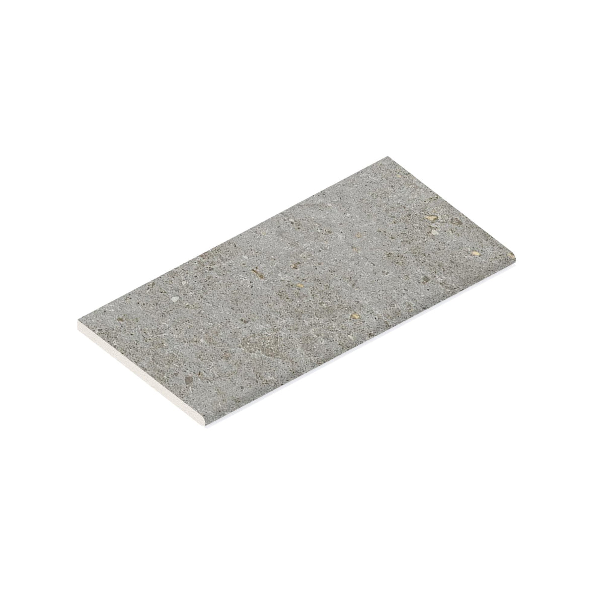 Margelle de piscine effet Pierre Calcaire Gris Cendré 60x30x2 cm Bord 1/2 Rond Domella
