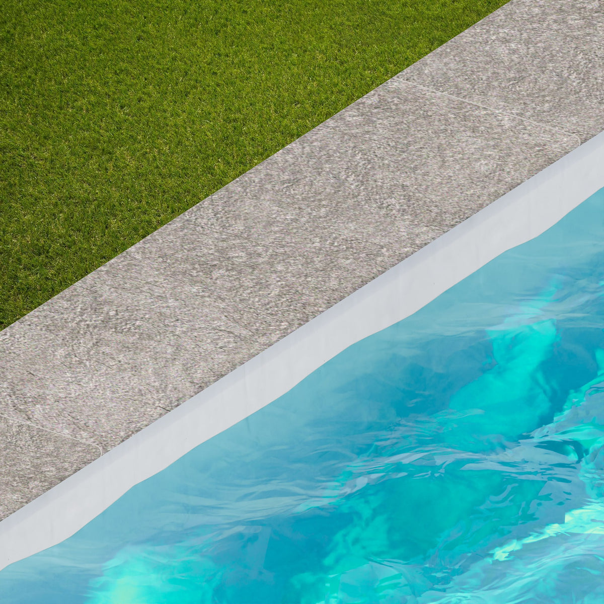 Margelle de piscine effet Pierre Quartzite Gris Silver 120x33x2 cm Bord 1/2 Rond Teravio