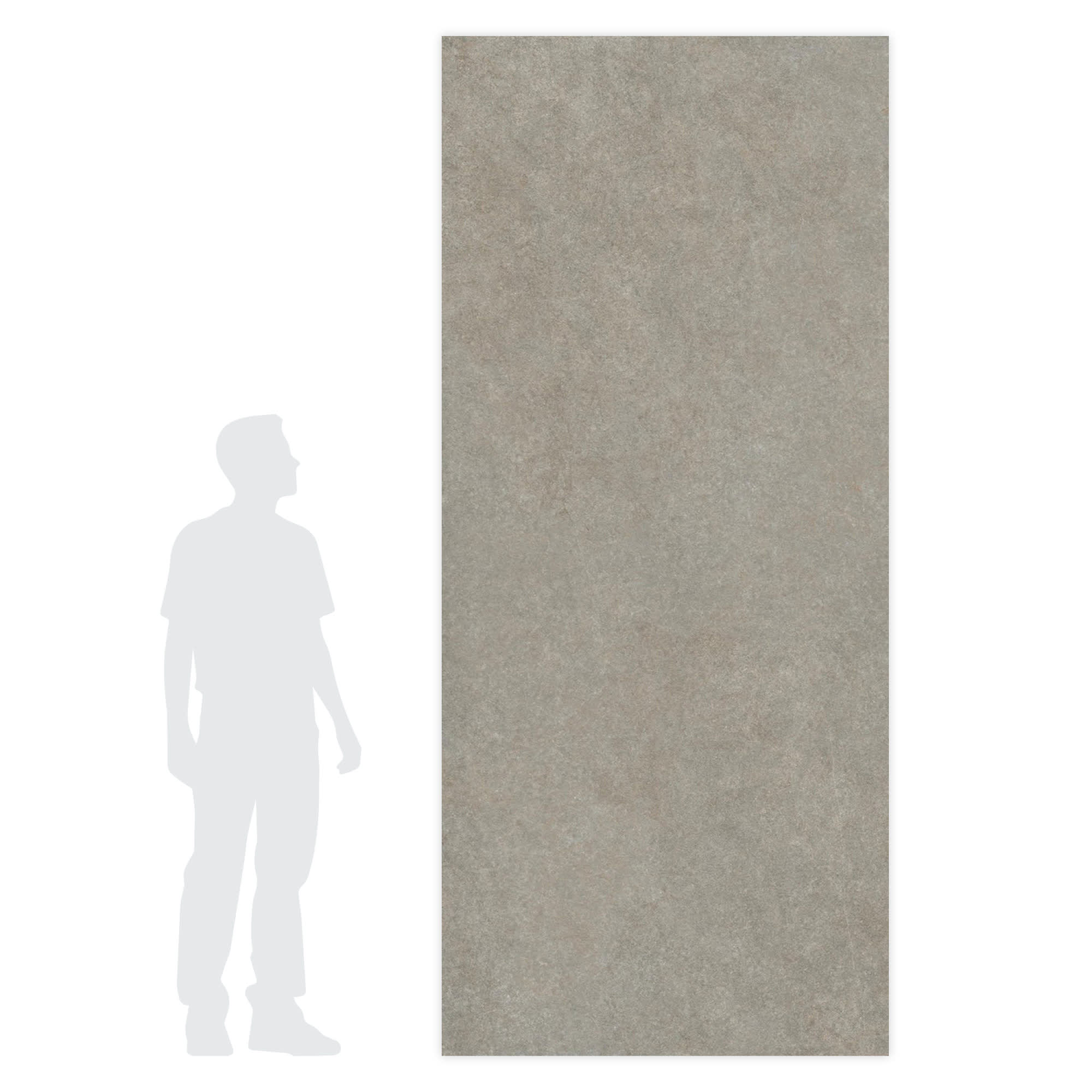 Carrelage effet Pierre Quartzite Gris Cendré 278x120x0,6 cm Mat Venturo - Mur intérieur