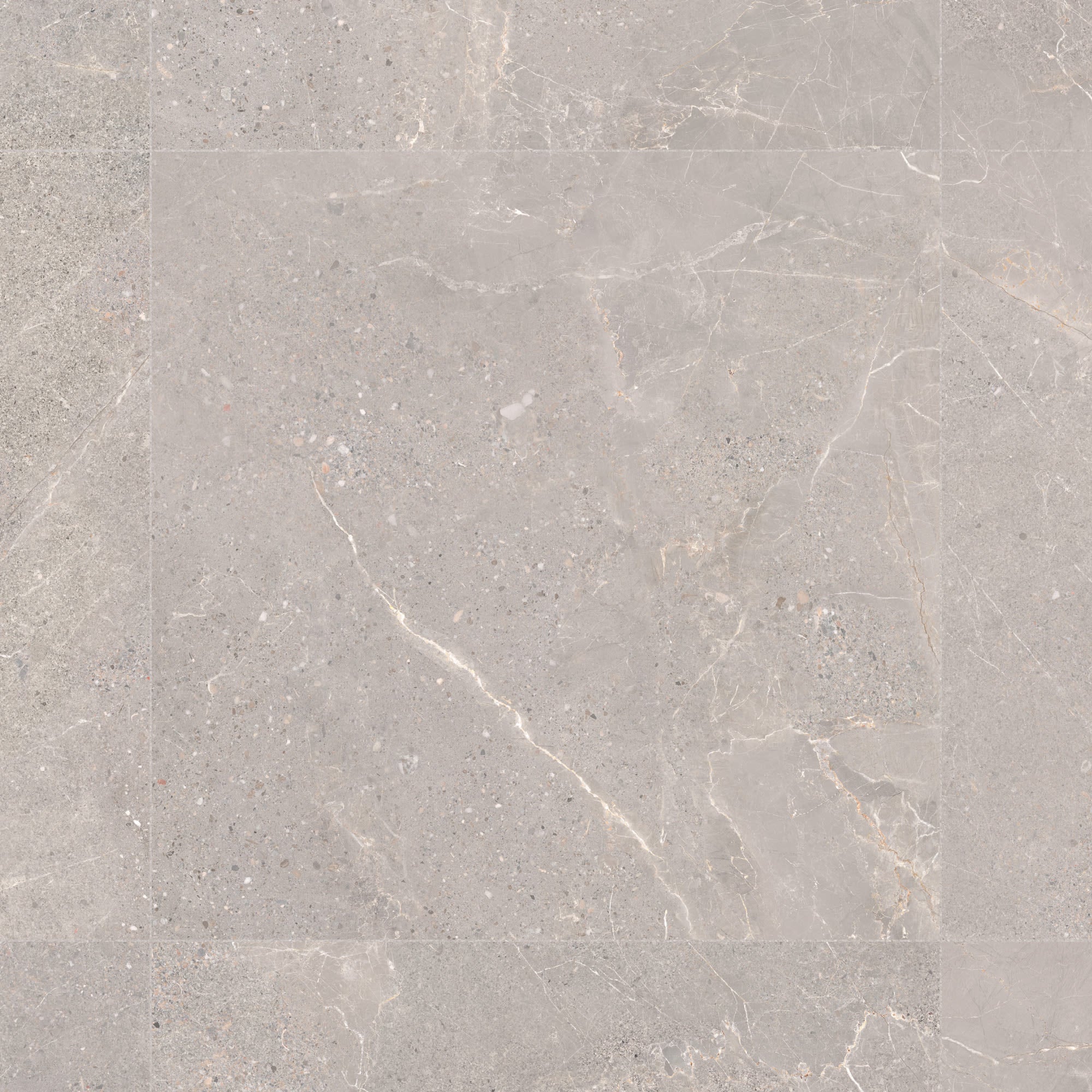 Carrelage effet Pierre Gris Silver 60x60x0,9 cm In&Out Torvane - Sol et mur intérieur et Sol extérieur