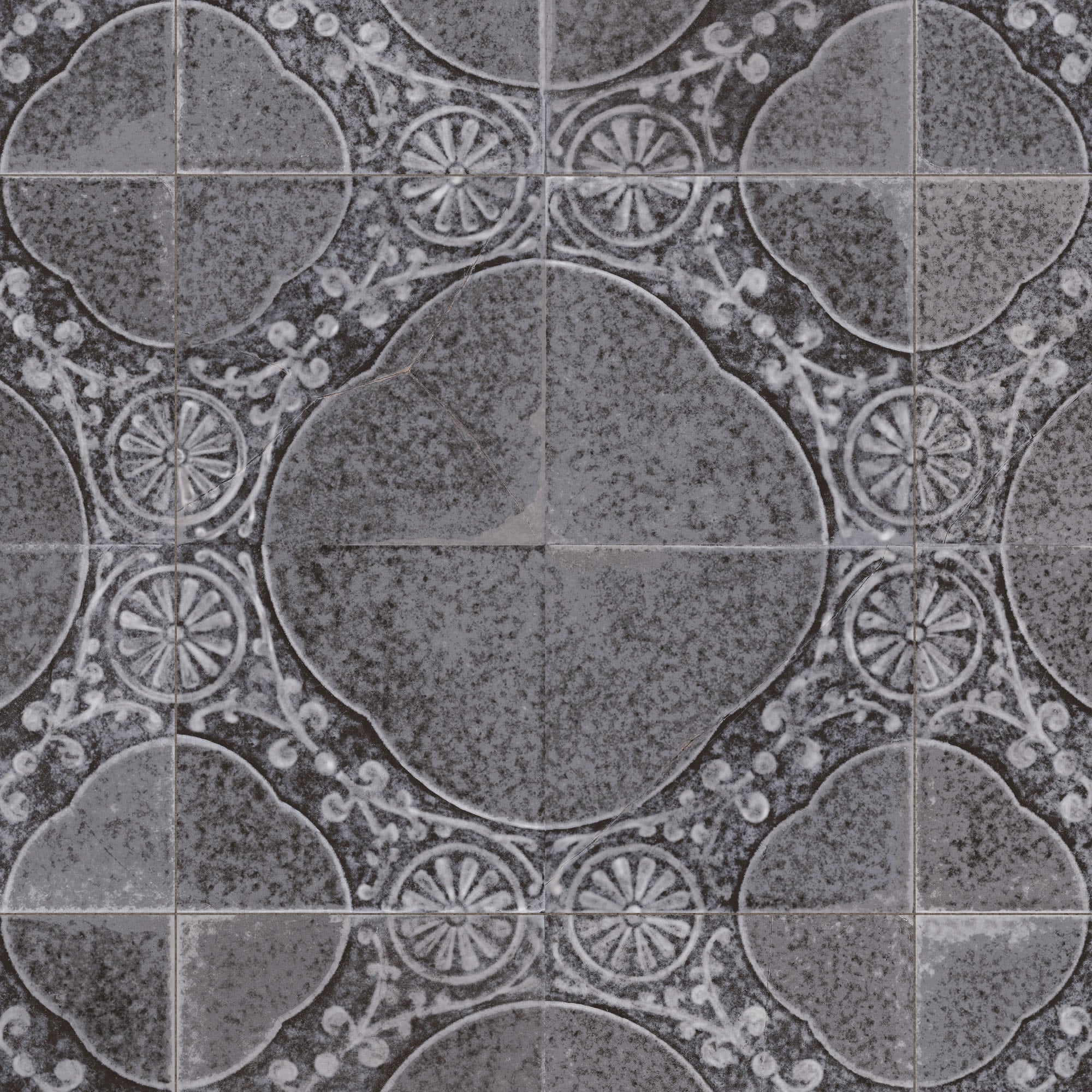 Carrelage Vintage Noir Uruk 45x45x0,95 cm Carvella - Sol et mur intérieur