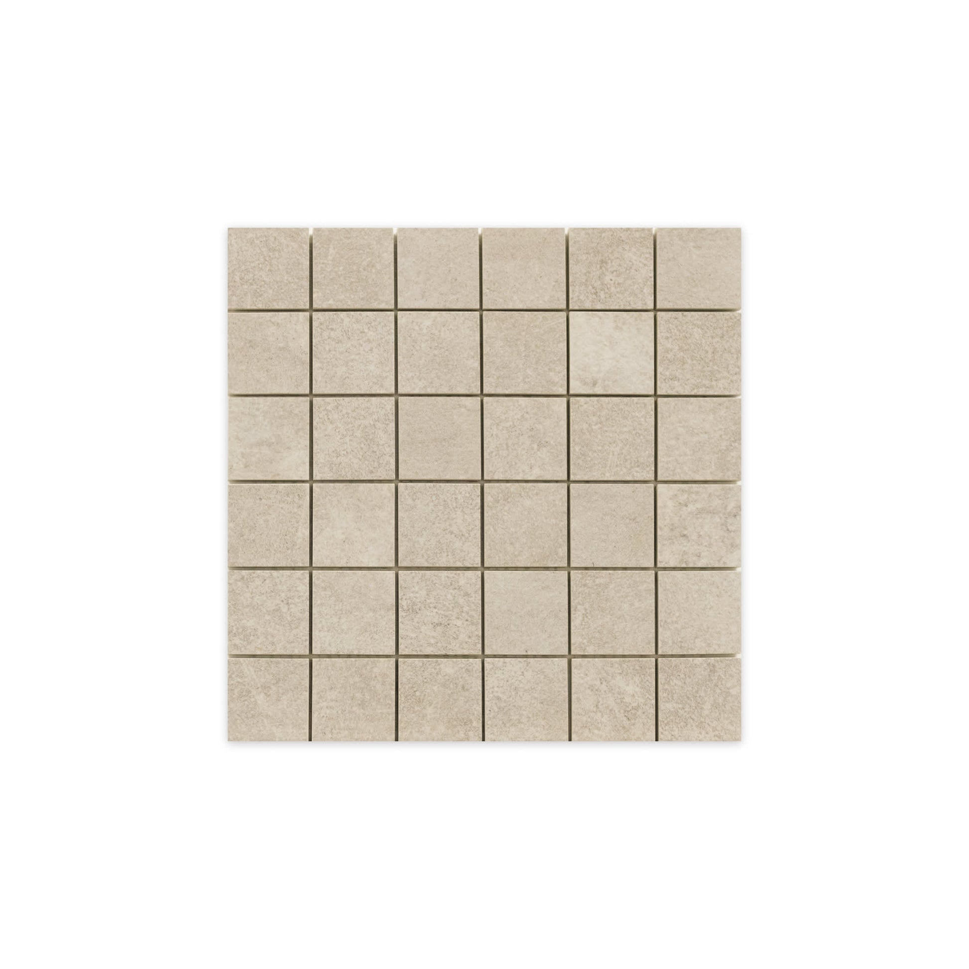 Mosaïque effet Béton Beige Sable 30x30x0,9 cm Sorelan - Sol et mur intérieur