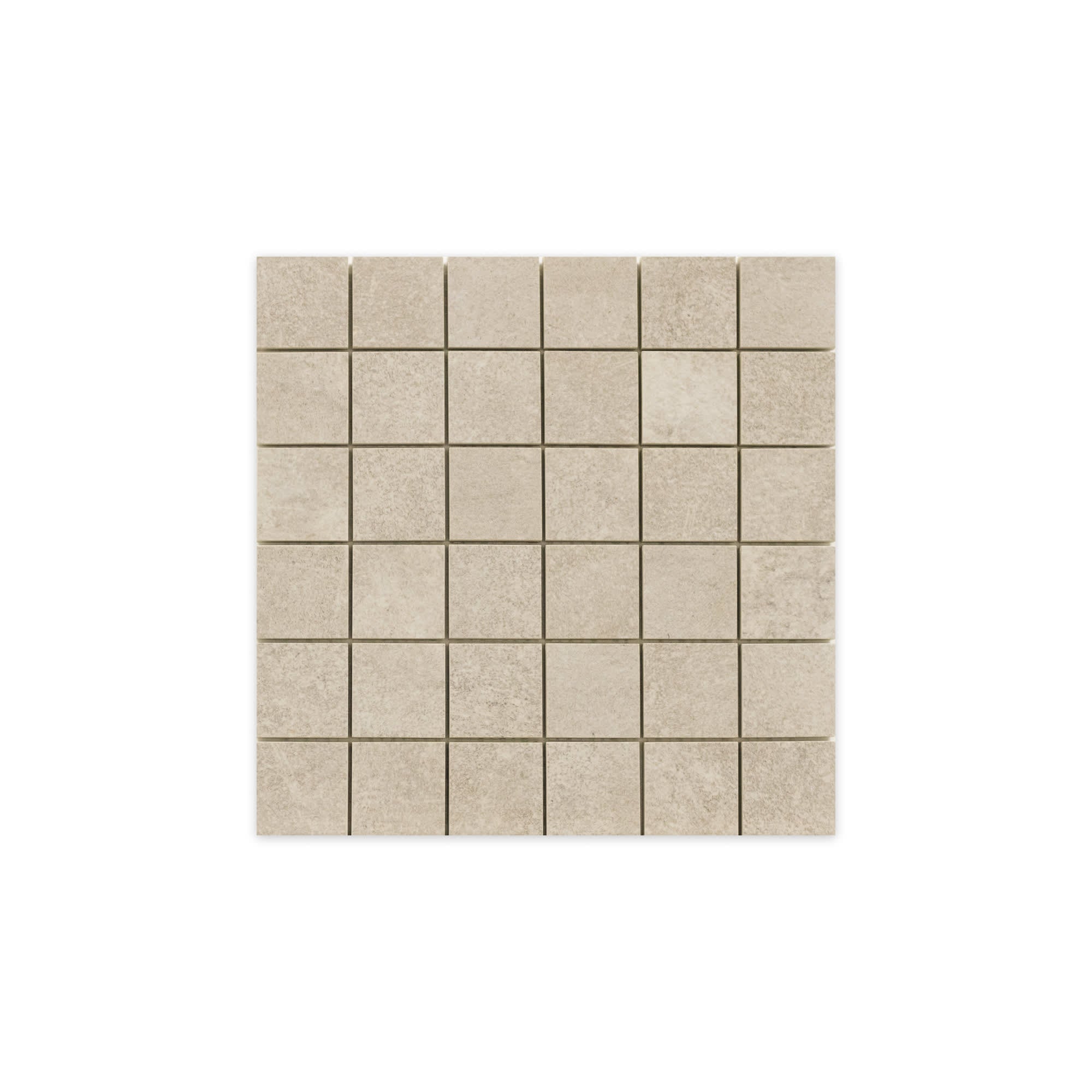 Mosaïque effet Béton Beige Sable 30x30x0,9 cm Sorelan - Sol et mur intérieur