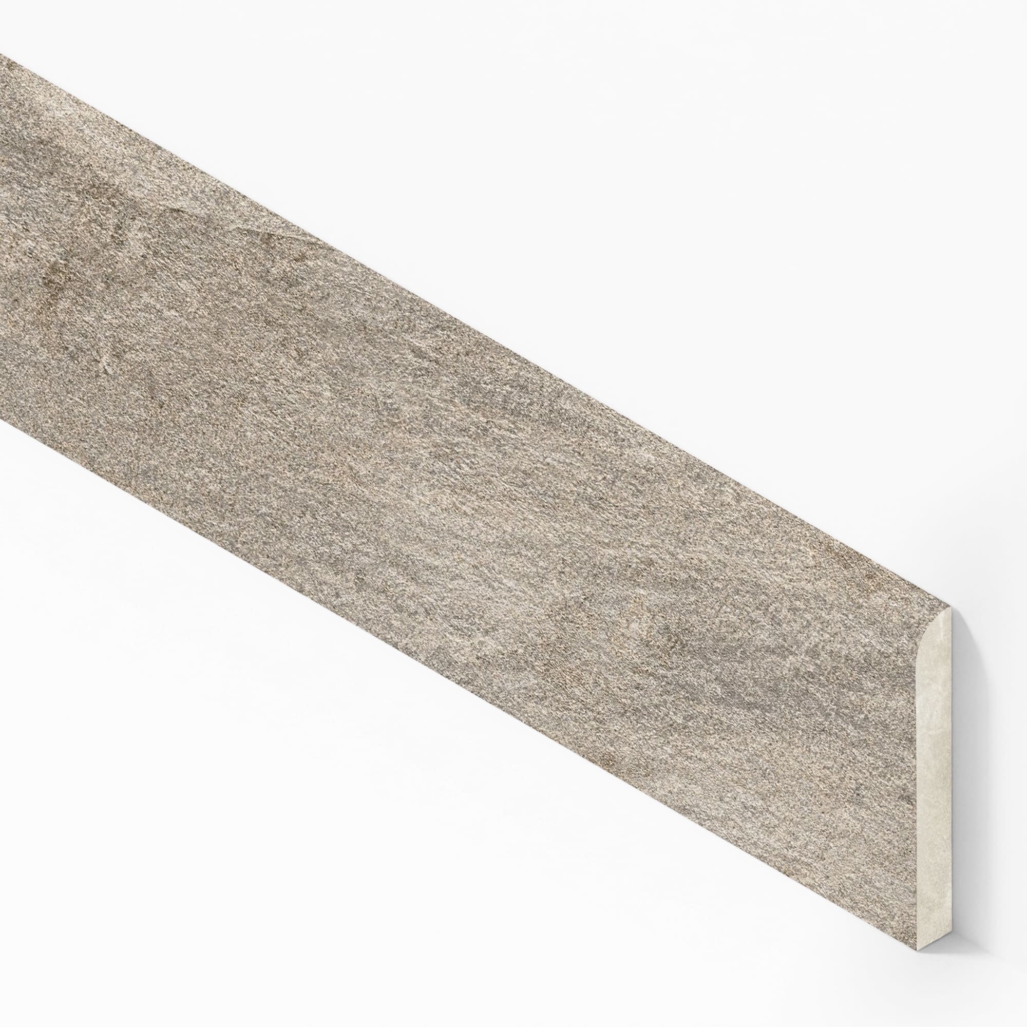Plinthe carrelage effet Pierre Quartzite Gris Argent 60x7,2 cm Mat Salvero