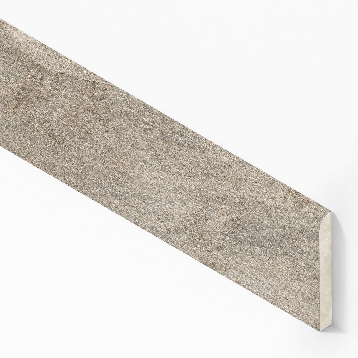 Plinthe carrelage effet Pierre Quartzite Gris Argent 60x7,2 cm Mat Salvero