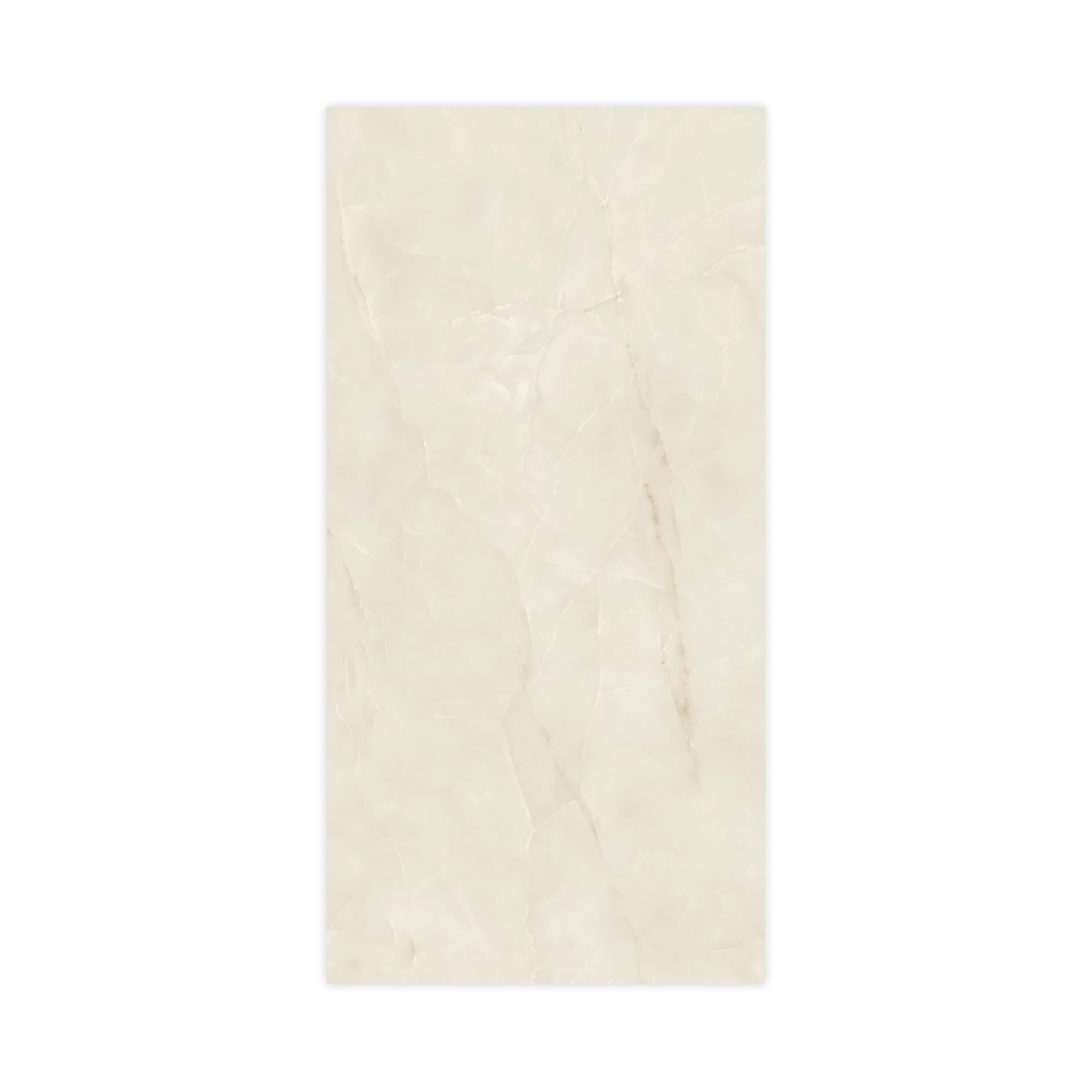 Carrelage effet Onyx Blanc Opalin 240x120x0,9 cm Brillant Nerolio - Mur intérieur