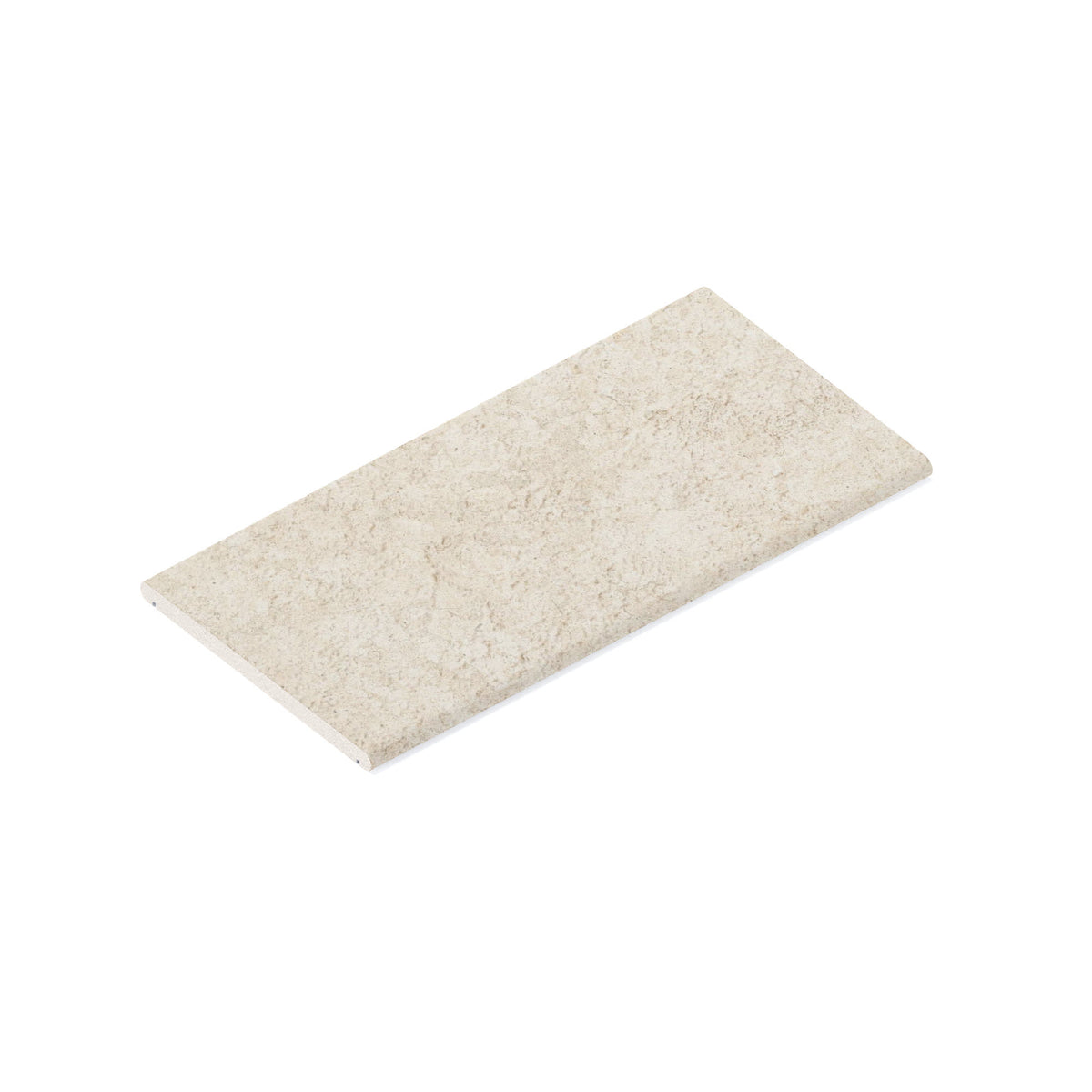 Couvertine effet Pierre Calcaire Beige Clair 60x30x2 cm Bord 1/2 Rond Double Larmier Falnero
