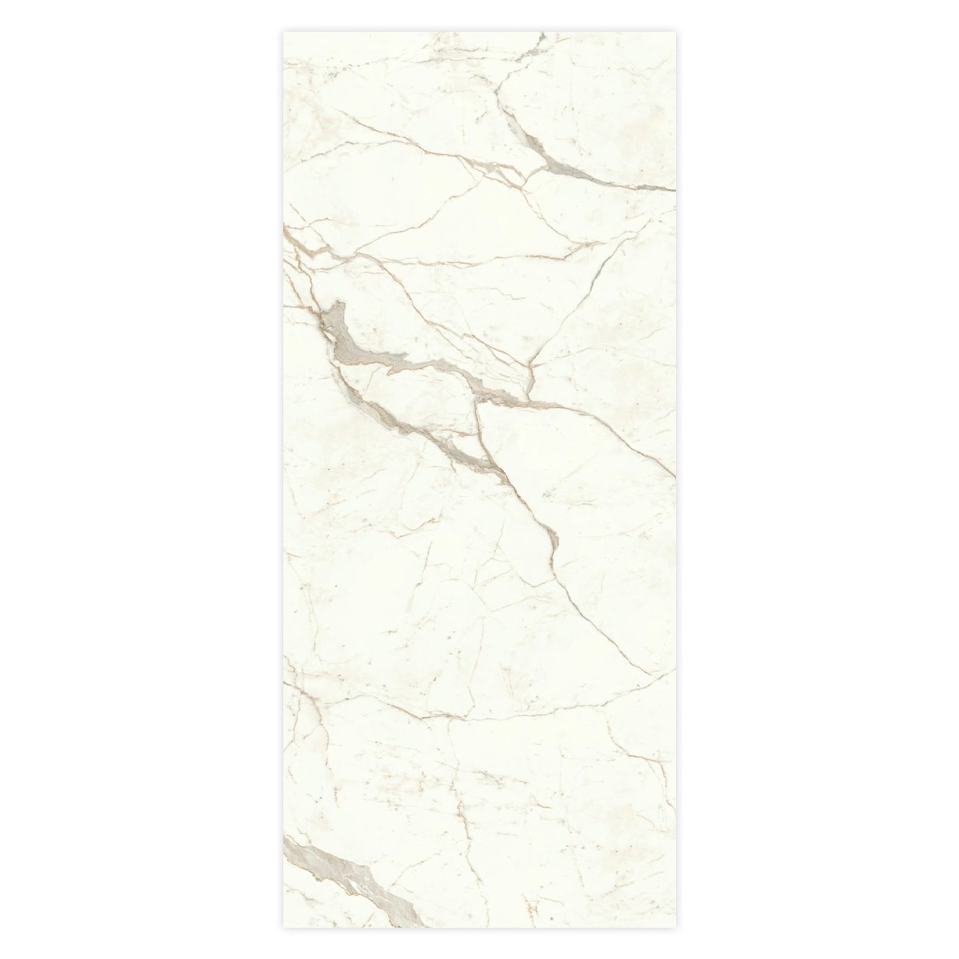 Carrelage effet Marbre Blanc Calacatta Prima 278x120x0,6 cm Silk Faventa - Mur intérieur