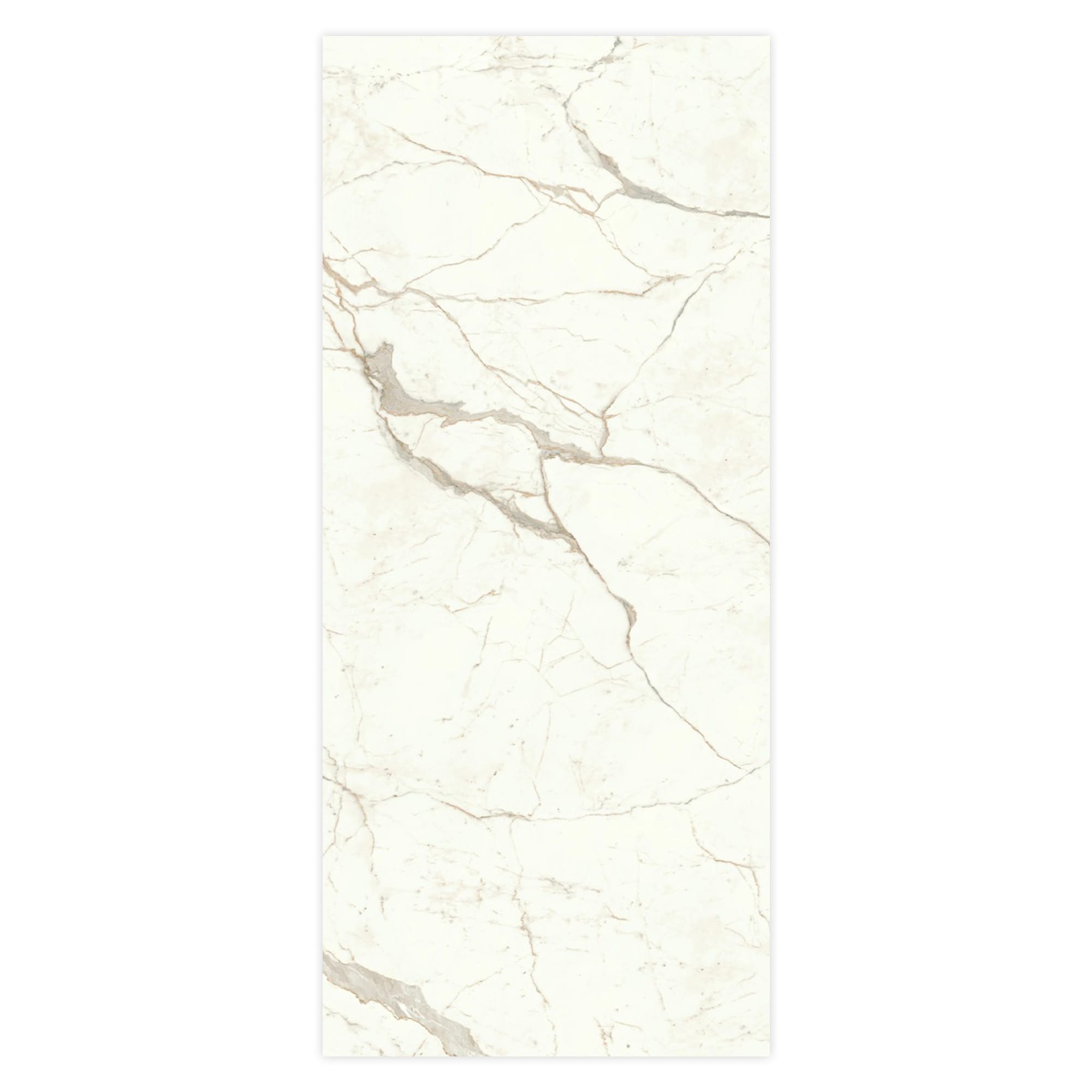 Carrelage effet Marbre Blanc Calacatta Prima 278x120x0,6 cm Silk Faventa - Mur intérieur