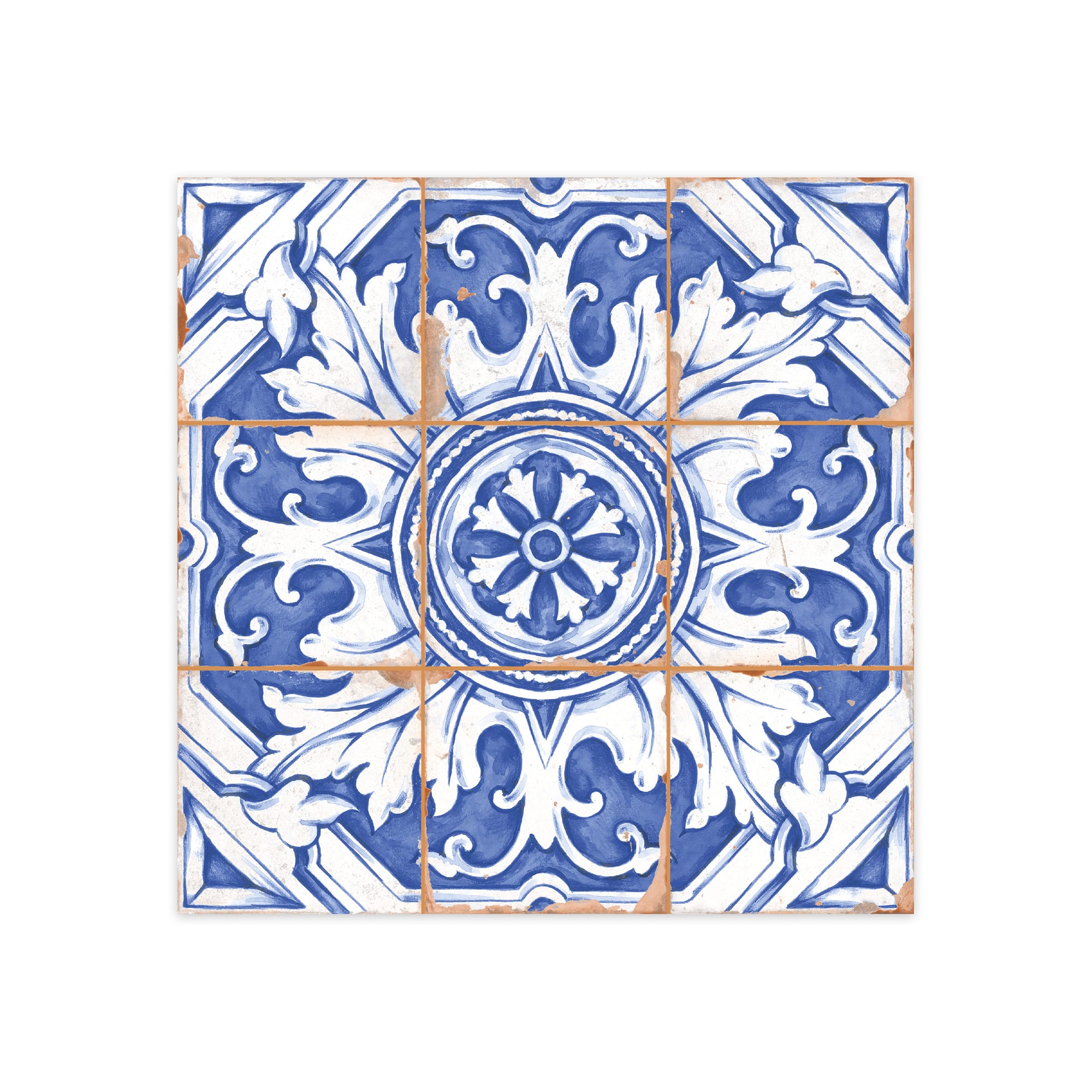 Carrelage Vintage Bleu Petra 33x33x0,95 cm Castelia - Mur intérieur