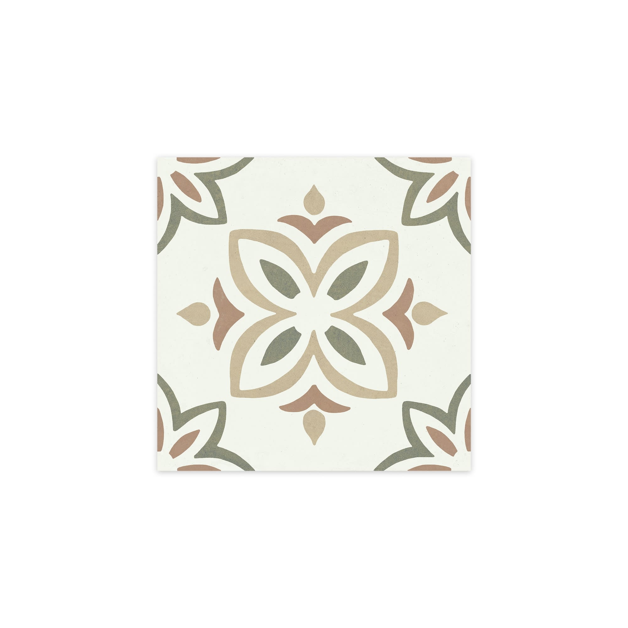 Carrelage effet Carreau ciment Avelora Vert 22,3x22,3x0,9 cm Proviel - Sol et mur intérieur