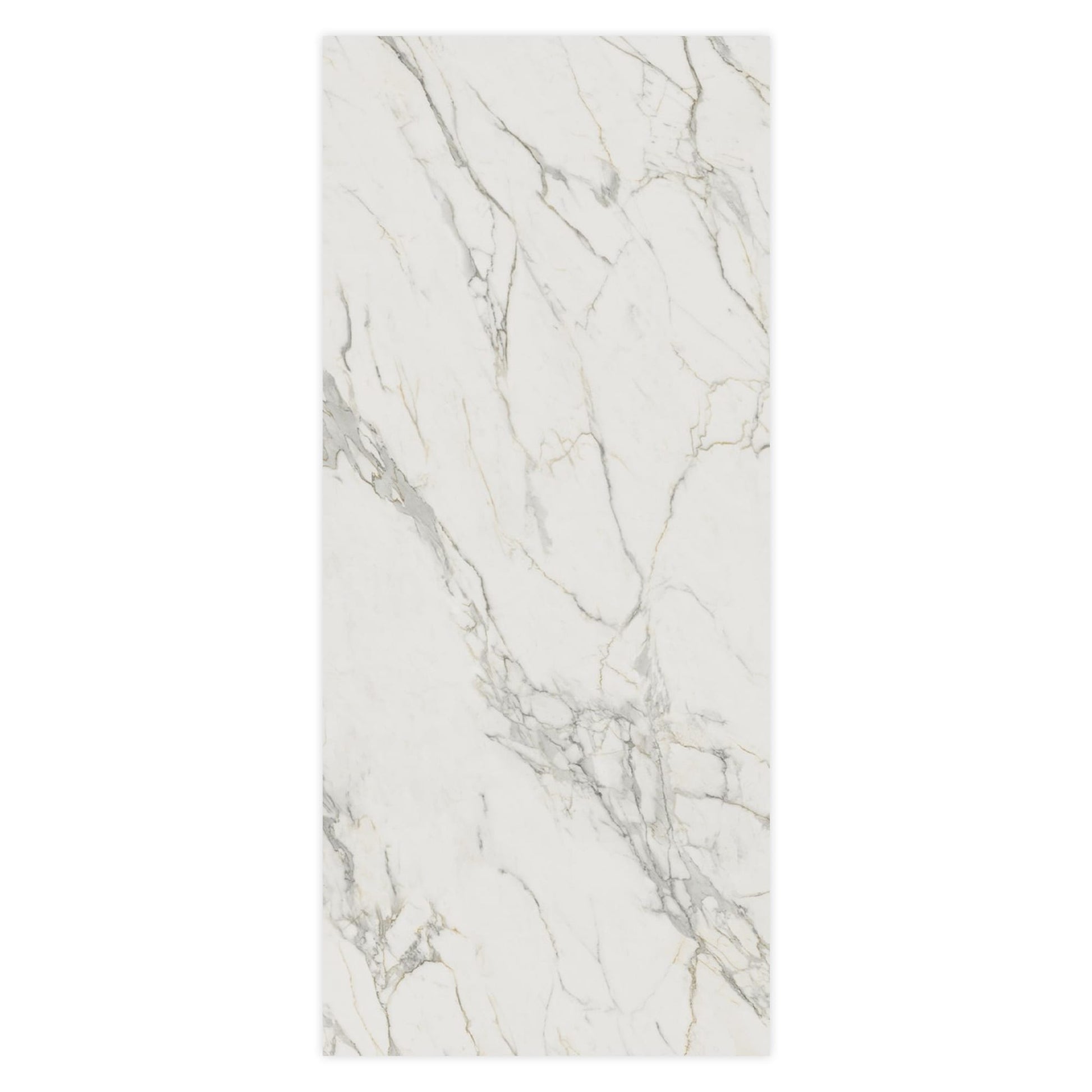 Carrelage effet Marbre Blanc Calacatta Extra 278x120x0,6 cm Brillant Clarenza - Mur intérieur