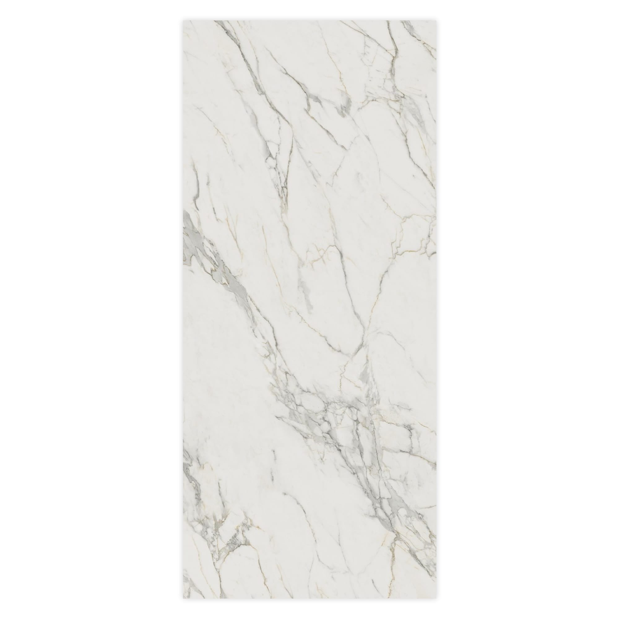 Carrelage effet Marbre Blanc Calacatta Extra 278x120x0,6 cm Brillant Clarenza - Mur intérieur