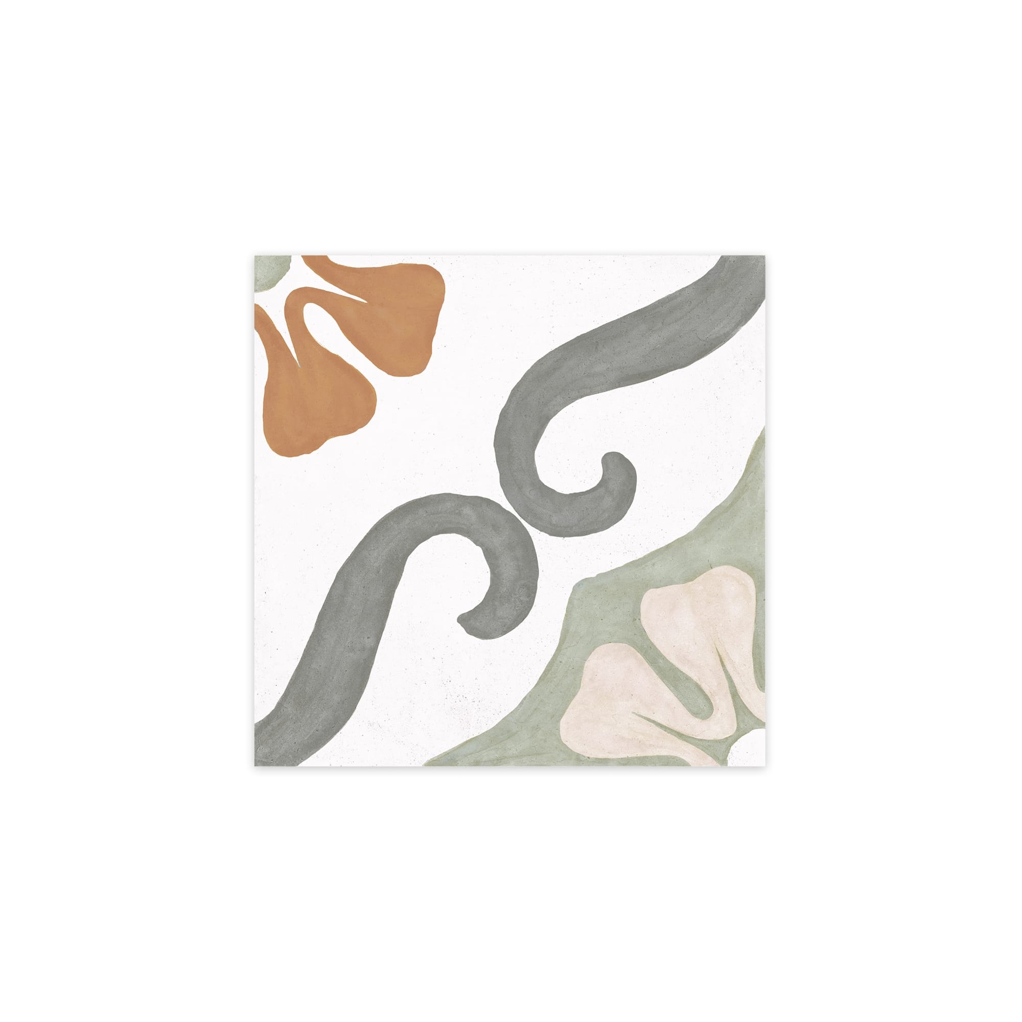 Carrelage effet Carreau ciment Florentis Vert 22,3x22,3x0,9 cm Soriel - Sol et mur intérieur