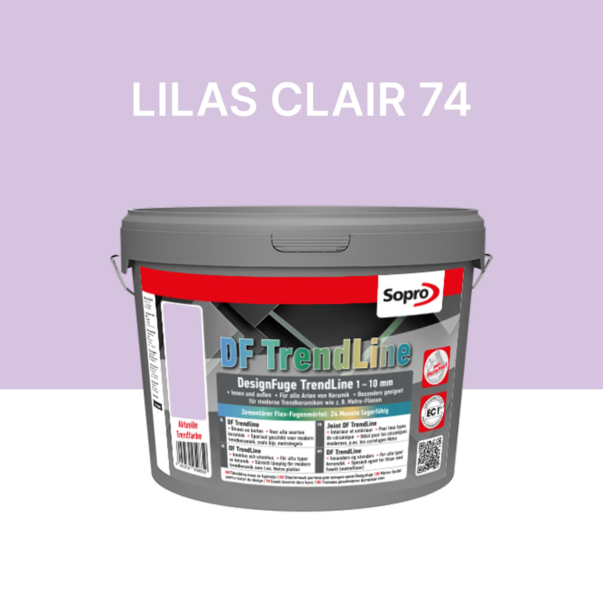 Joint carrelage salle de bains - 1 à 10 mm - Lilas clair 74 - Sopro DF TrendLine - 5 kg
