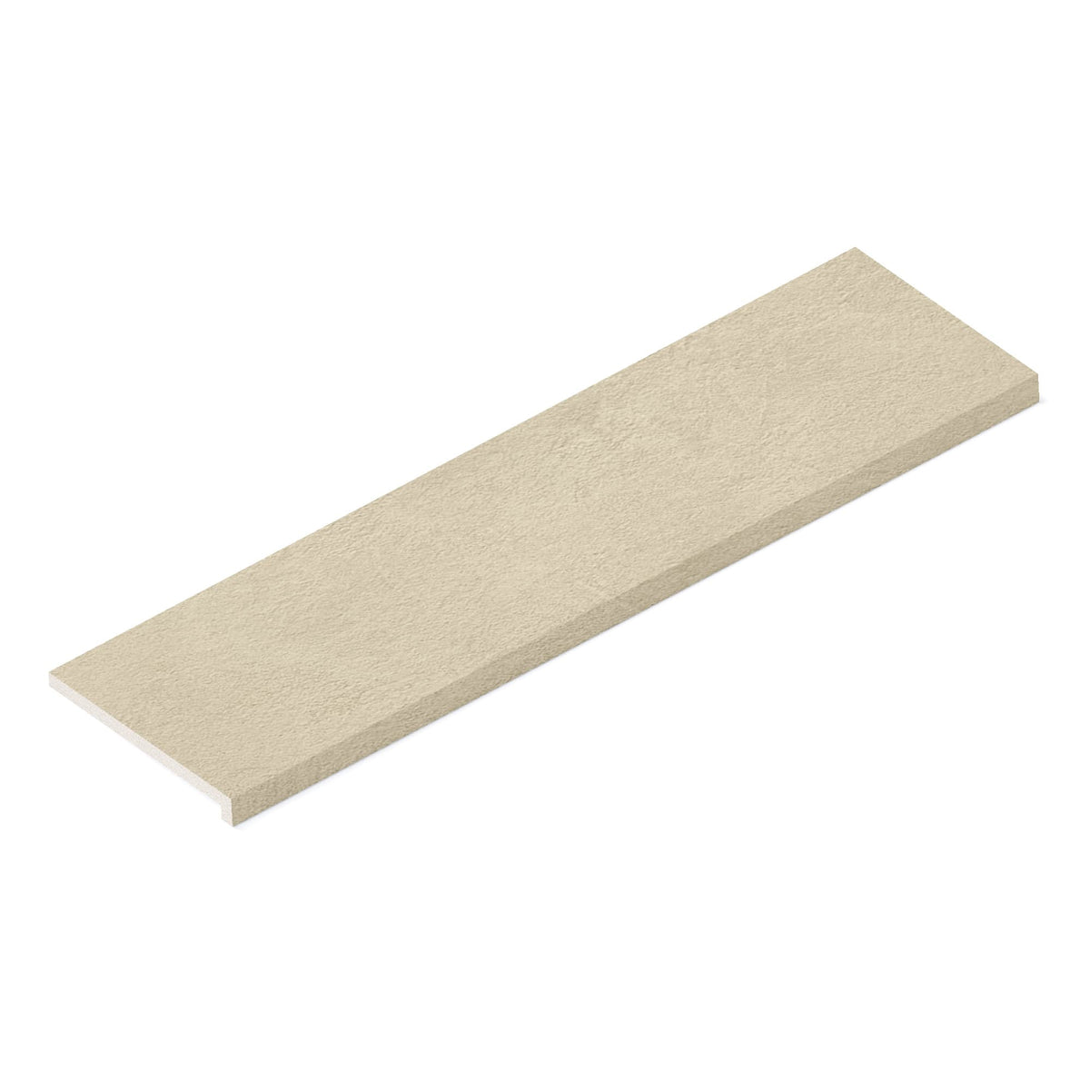 Margelle de piscine effet Béton Beige Chanvre 120x33x2 cm Bord Droit avec retombée Talvoro