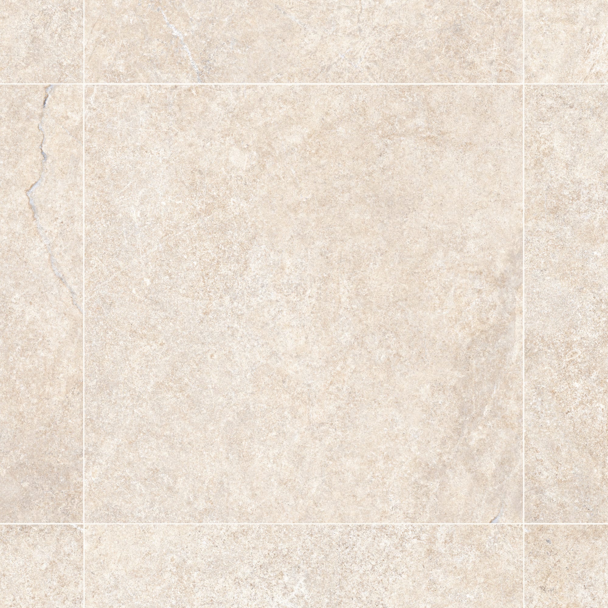 Carrelage effet Pierre Beige Coquille 60x60x0,9 cm In&Out Torvane - Sol et mur intérieur et Sol extérieur
