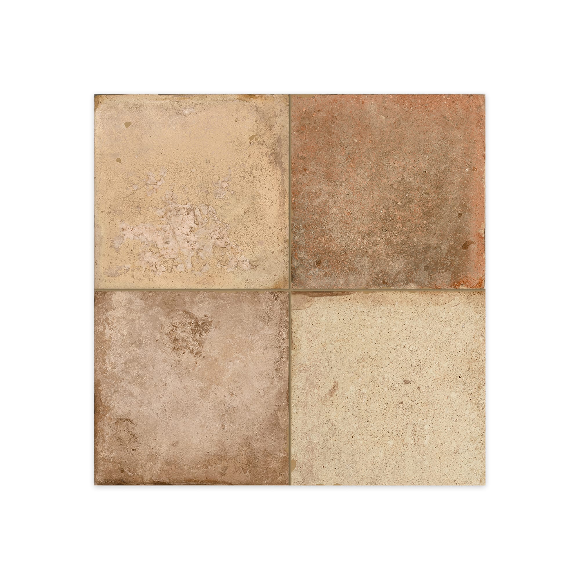 Carrelage Vintage effet Terre cuite Nature 45x45x0,95 cm Terravia - Sol et mur intérieur