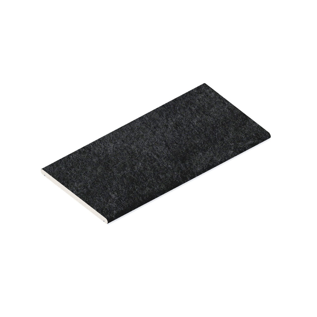 Couvertine effet Pierre Quartzite Gris Dark 60x30x2 cm Bord 1/2 Rond Double Larmier Teravio