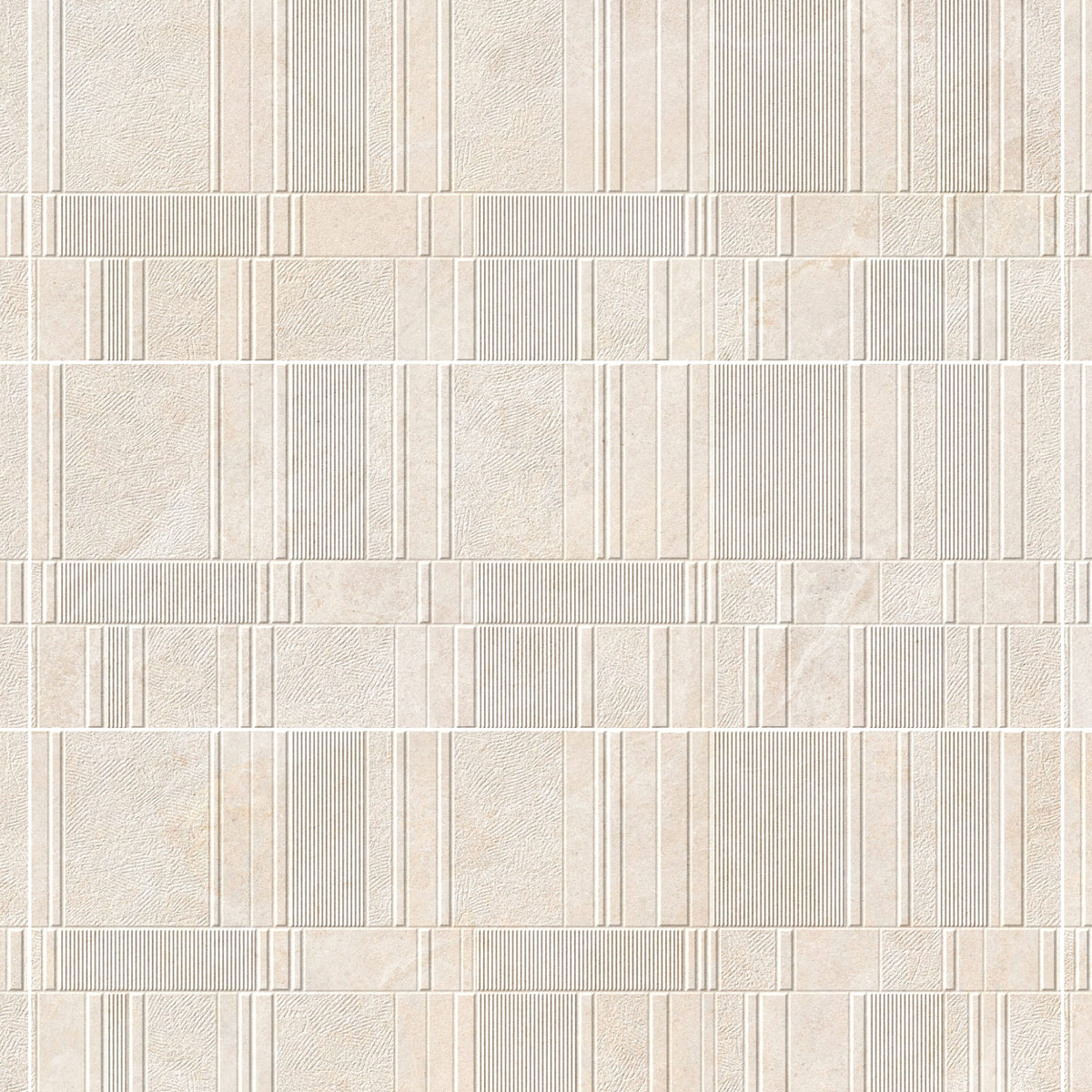 Carrelage effet Pierre 3D Beige Lin Stripe 100x33,3x0,98 cm Serdano - Mur intérieur
