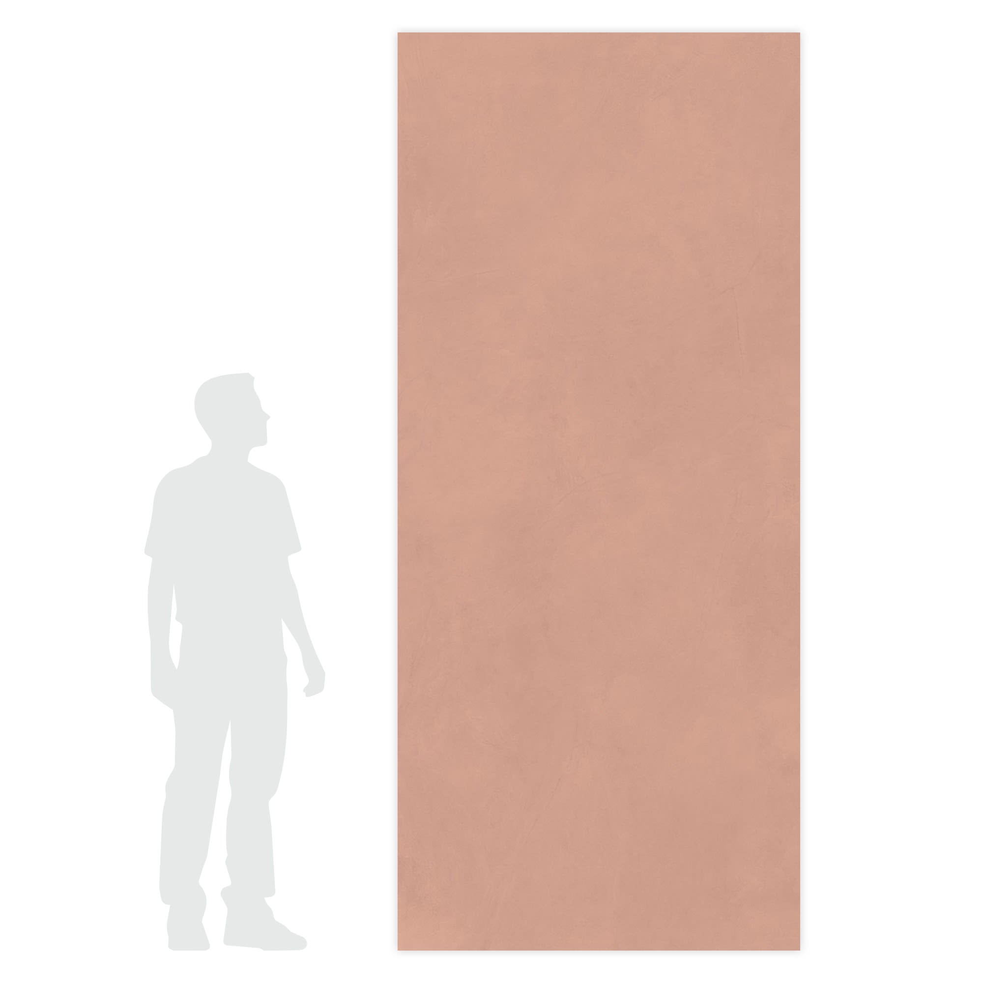 Carrelage effet Enduit Rose Argile 278x120x0,6 cm Mat Calviro - Mur intérieur