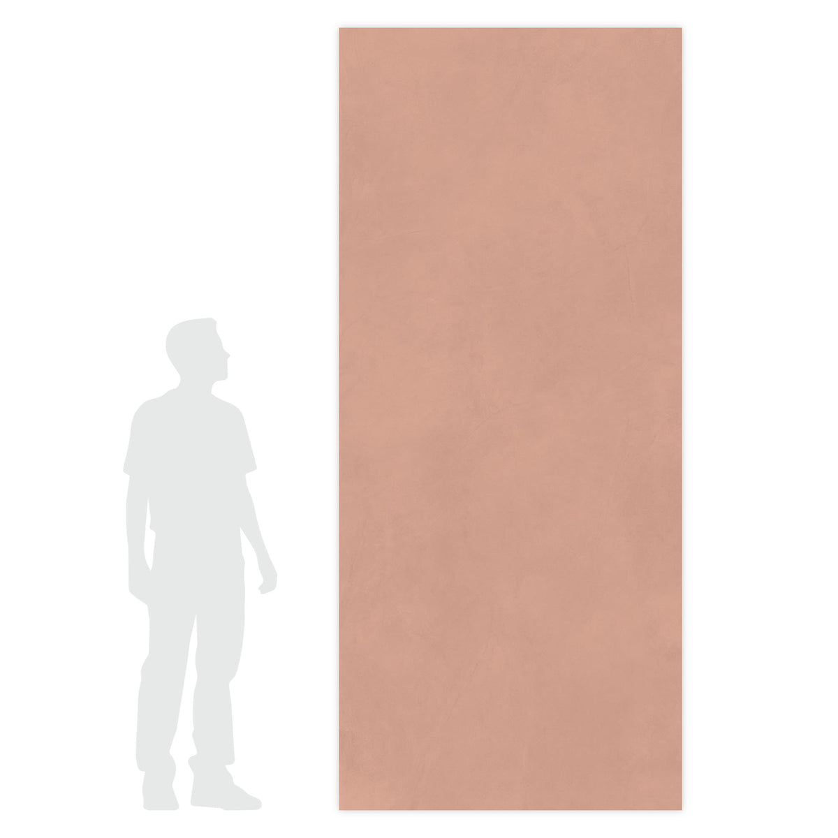 Carrelage effet Enduit Rose Argile 278x120x0,6 cm Mat Calviro - Mur intérieur