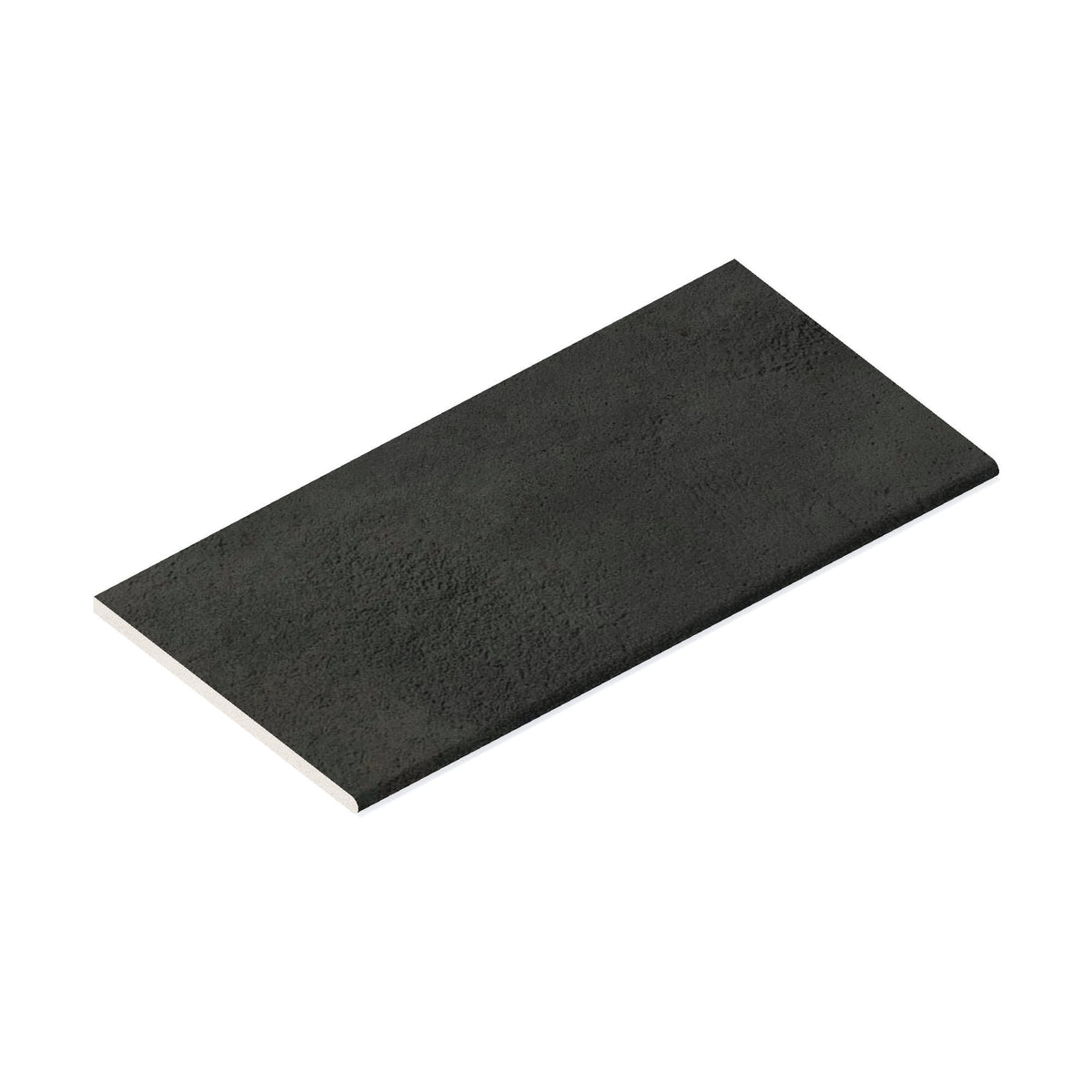 Margelle de piscine effet Béton Gris Nuit 80x40x2 cm Bord 1/2 Rond Gravino