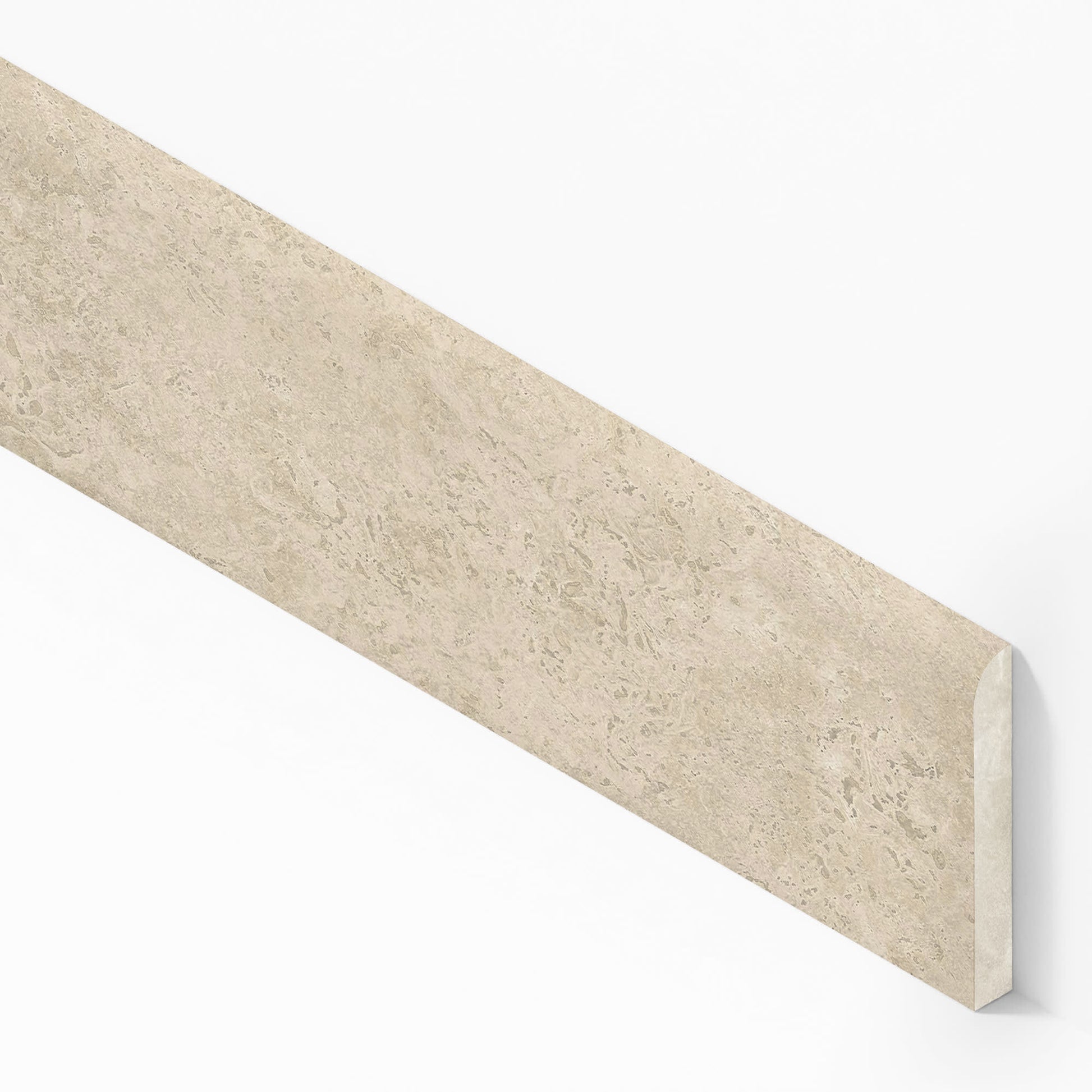 Plinthe carrelage effet Travertin Grège Cross Cut 120x7,2 cm Mat Neravio