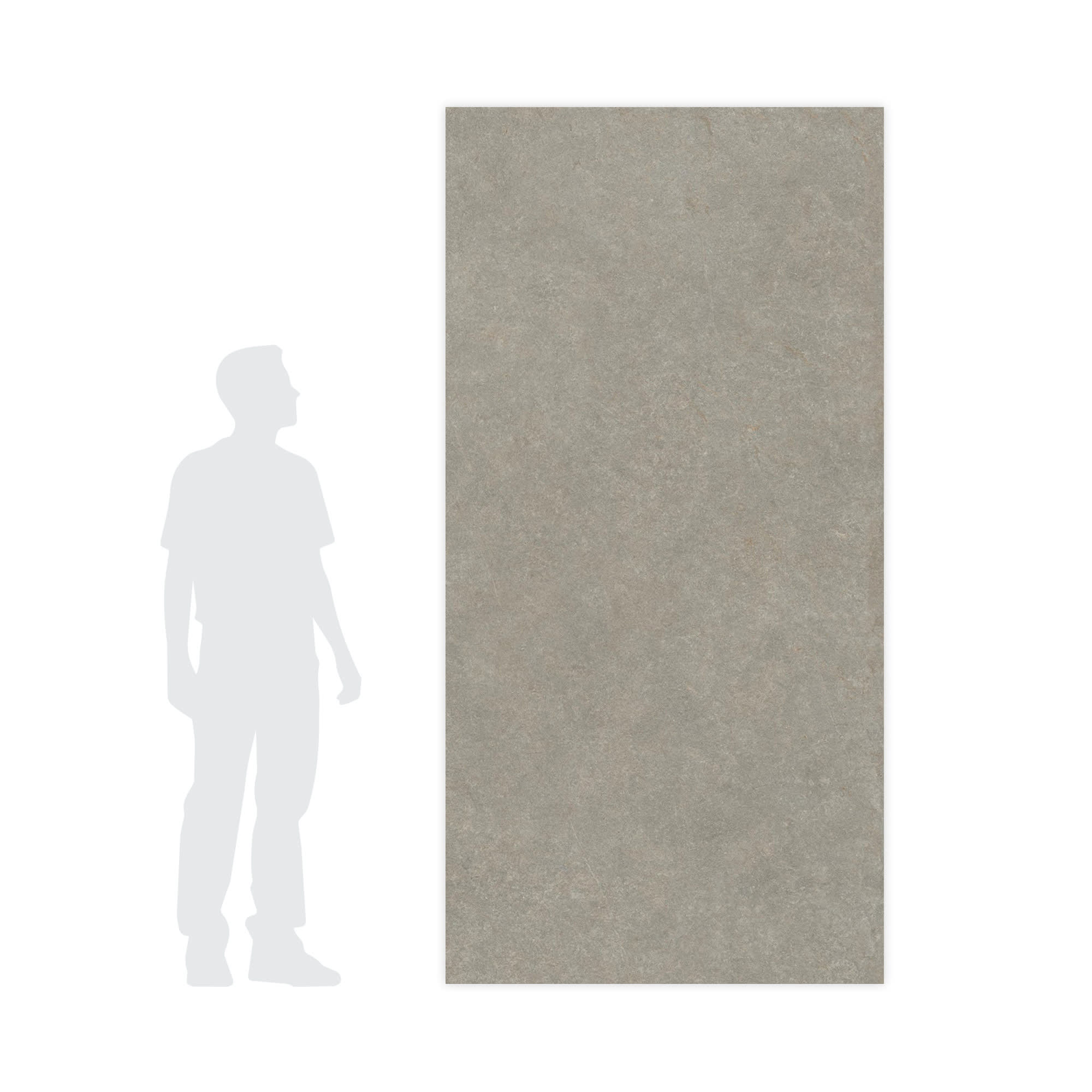 Carrelage effet Pierre Quartzite Gris Cendré 240x120x0,9 cm Mat Venturo - Mur intérieur