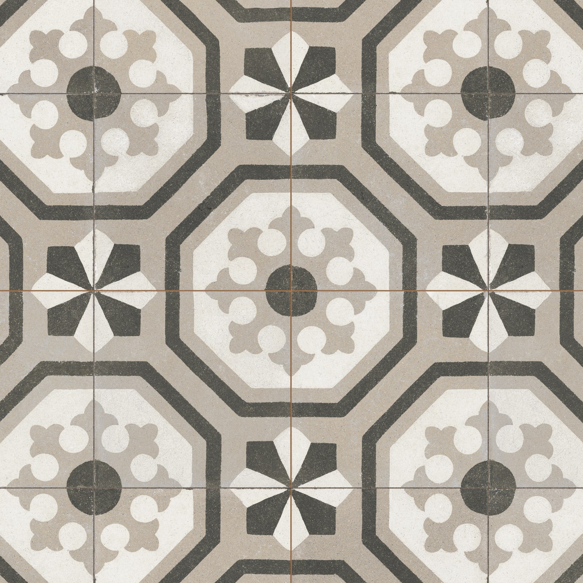 Carrelage Vintage effet Carreau ciment Multicolore Iluro 45x45x0,95 cm Ardina - Sol et mur intérieur